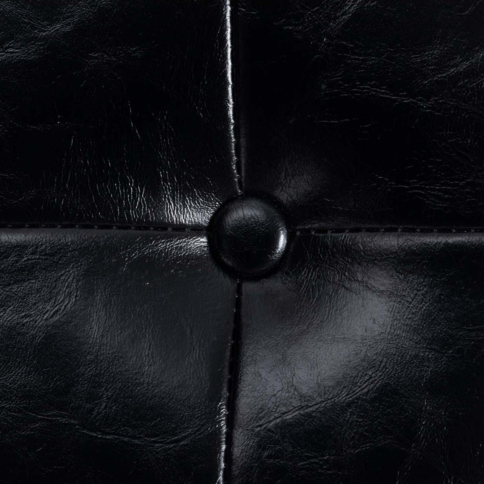 Convenience Concepts Take a Seat Natalie Accent Chair, Black Faux Leather/Espresso - Image 7