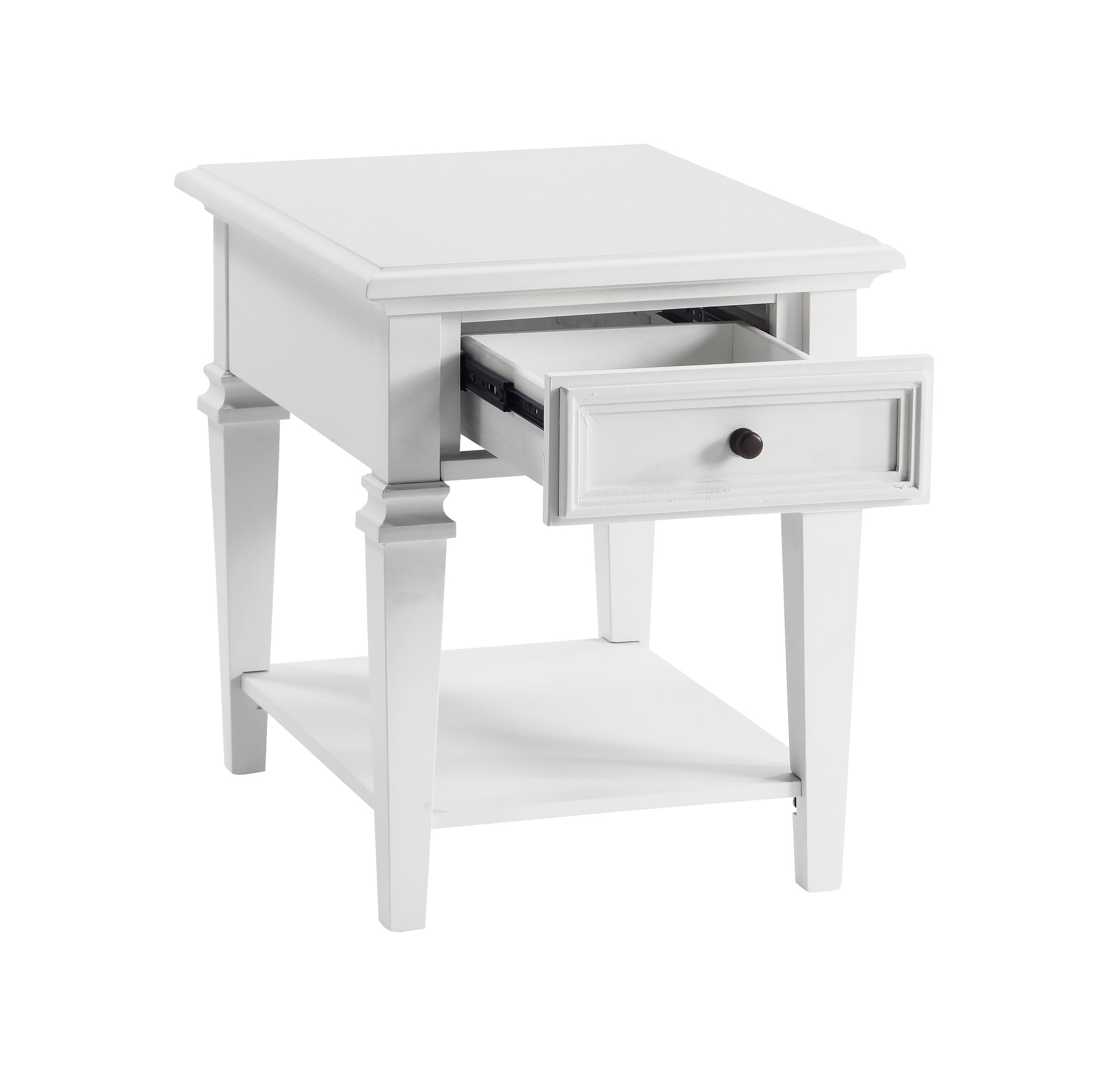 Steve Silver Charlestown Modern Farmhouse Wood End Table, Soft White - Image 3