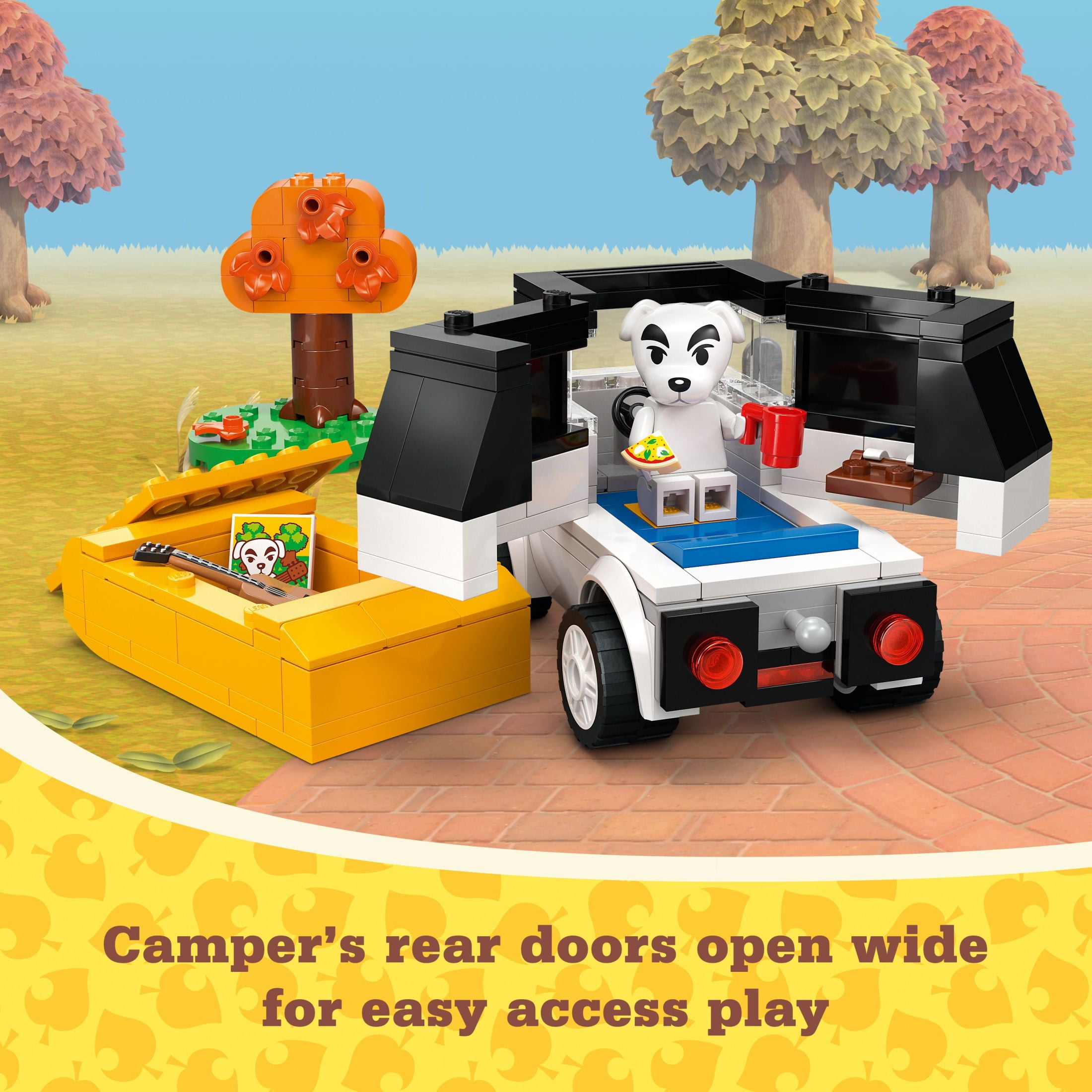 LEGO Animal Crossing K.K.’s Concert in the Plaza Building Set with a Café, Car Toy and Stage, 77052 - Image 3
