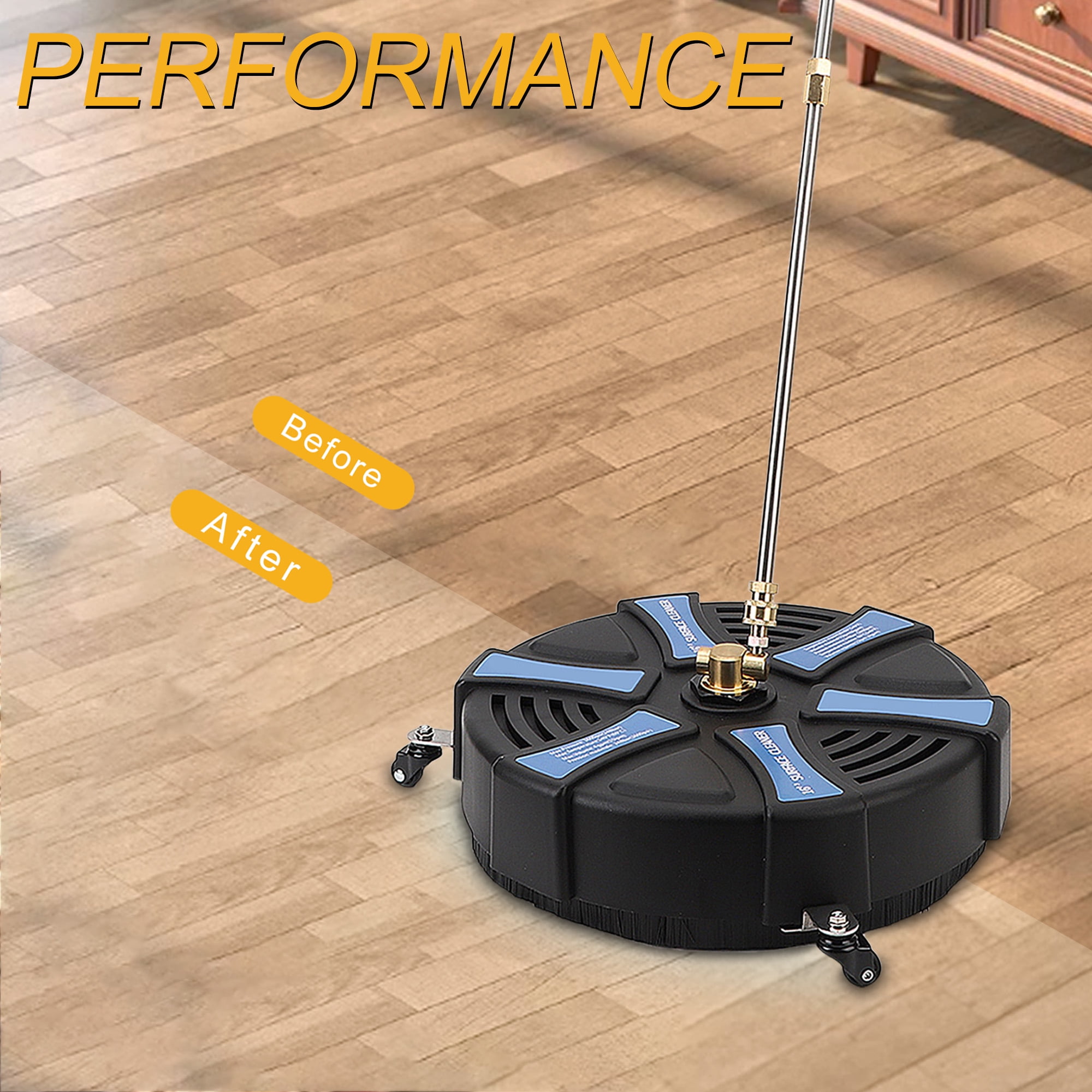 16" Pressure Washer Cleaner, Stainless Steel, 3600 PSI with 1/4 Inch Quick Connector 2 Extension Wands - Image 6