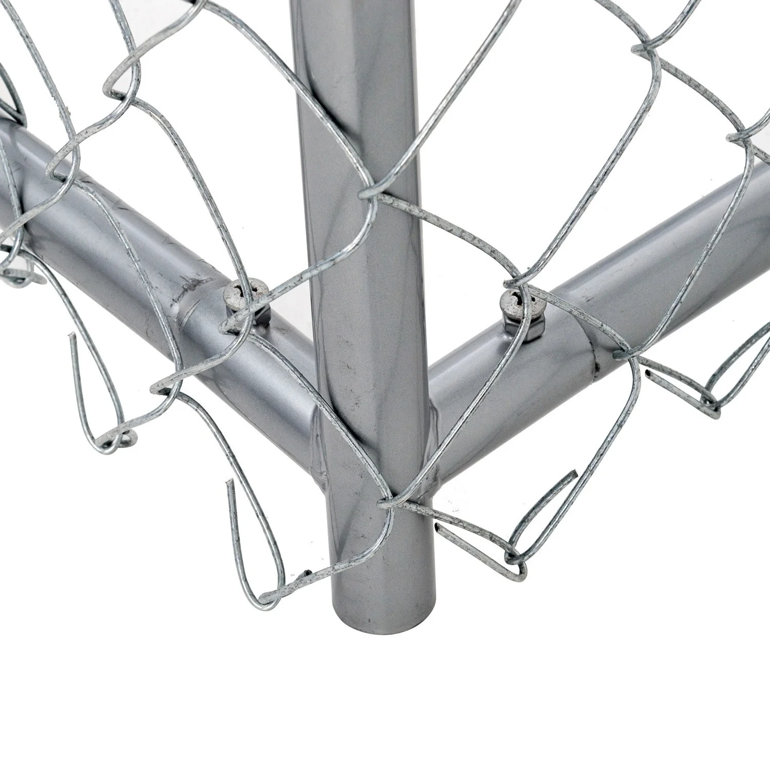 Lucky Dog Single-Door Chain Link Heavy Duty Outdoor Kennel, Silver, 5'L x 5'W x 4'H - Image 6