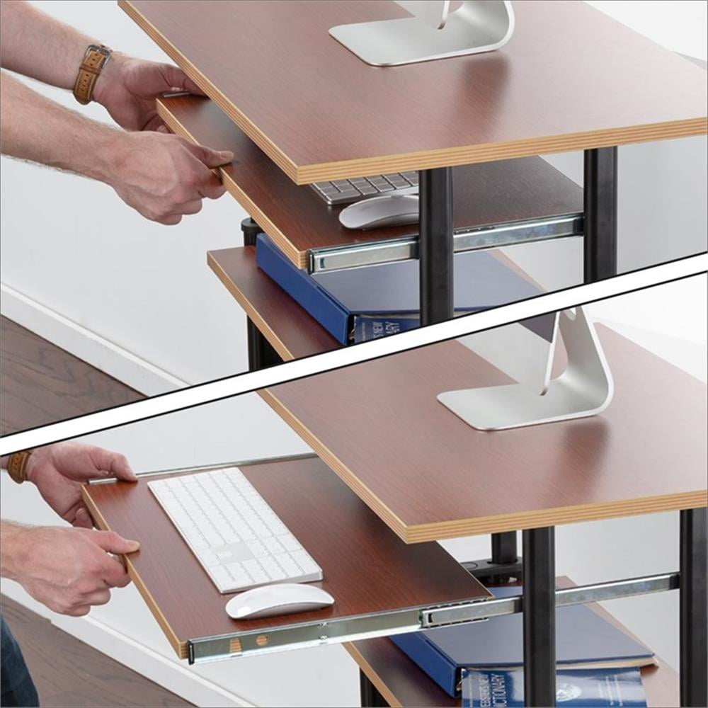 Safco MUV Stand-Up Adjustable Height Computer Workstation in Cherry - Image 3