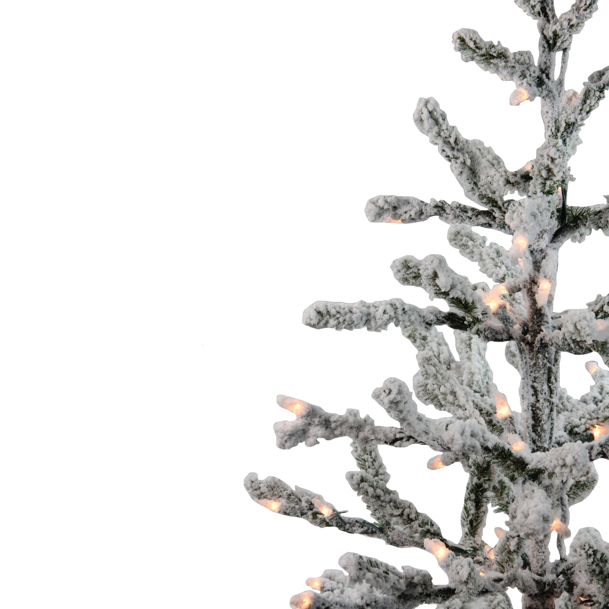 Northlight Pre-Lit Medium Flocked Alpine Twig Artificial Christmas Tree - 3' - Warm White Lights - Image 3