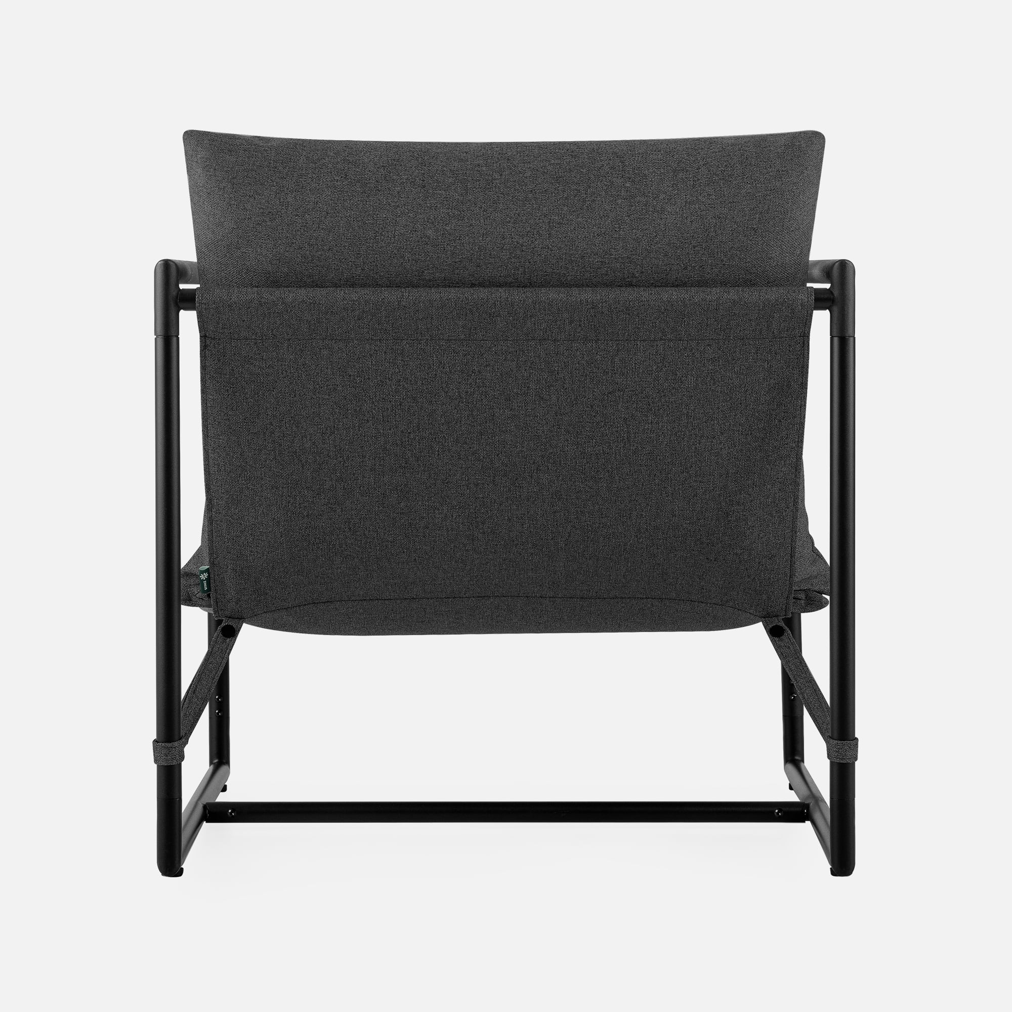 Zinus Aidan Metal Framed Indoor Sling Accent Chair, Dark Grey - Image 8