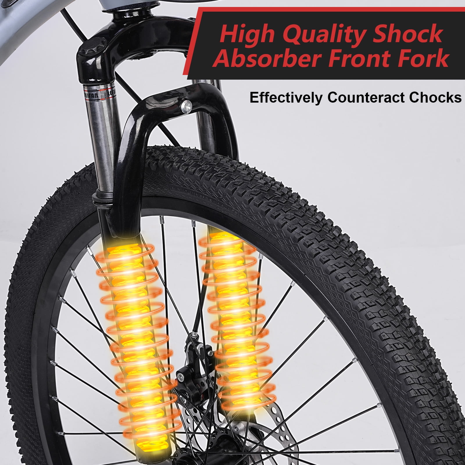 SPPTTY 21 Speed Mountain Bike,24 inch Bike for Men Women Boys Girls,Disc Brakes Dual Suspension - Image 9