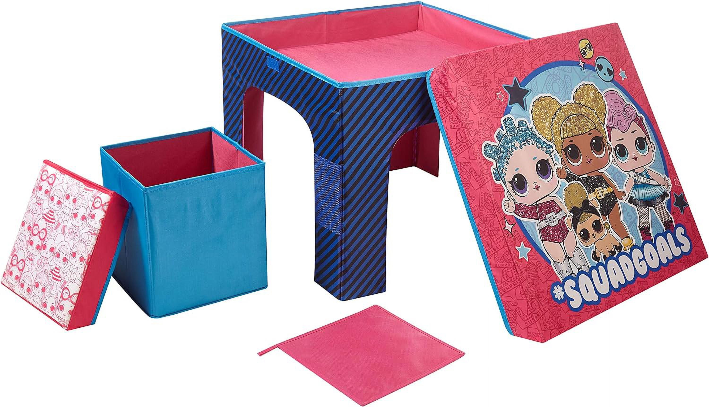 LOL Surprise 3 Piece Collapsible Storage Table and Chair Set - Image 4