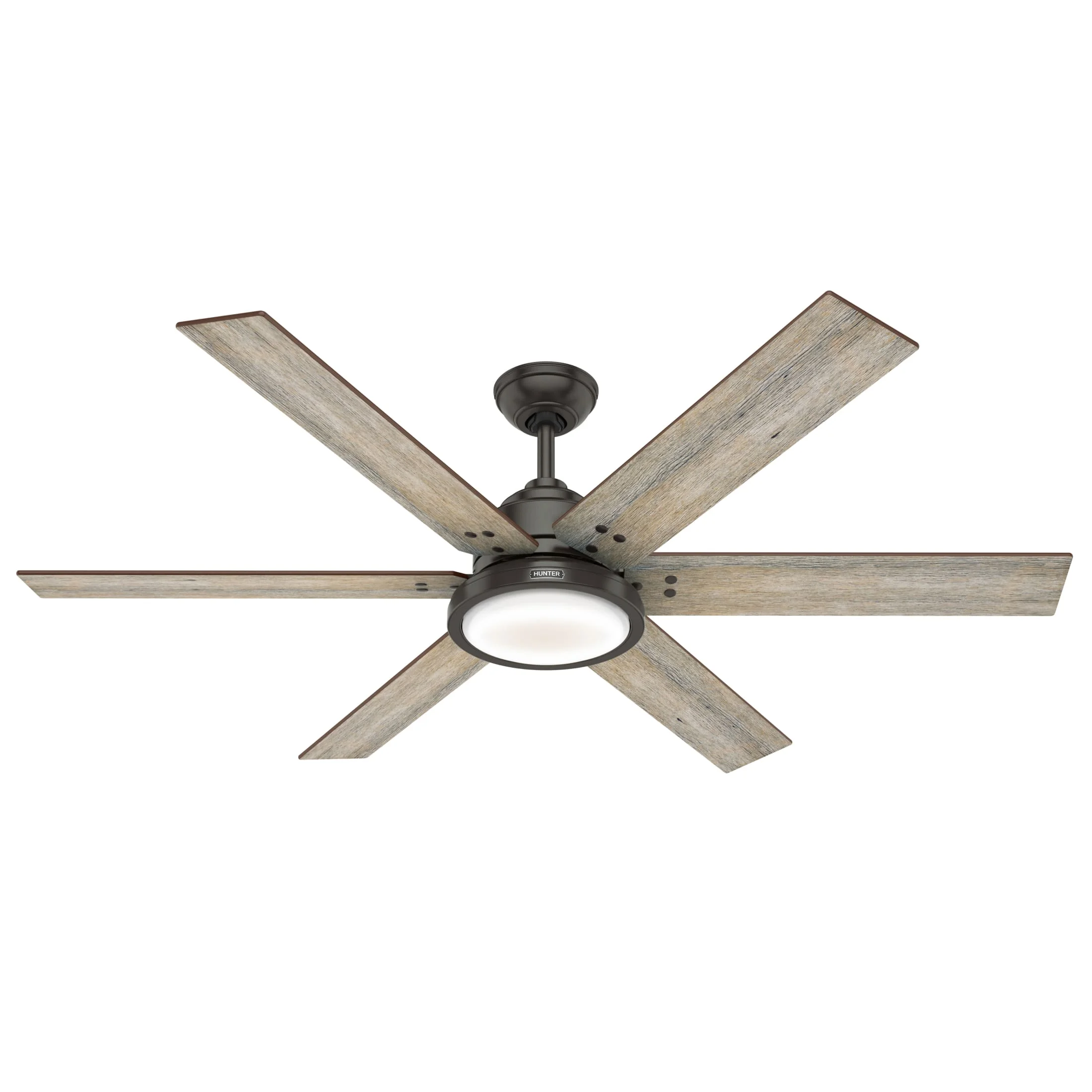 Hunter - Warrant Indoor Ceiling Fan With Light, Wall Control, 60-inch, Noble Bronze, Casual-style, 6-speed, Energy Star, 59461, for living rooms, bedrooms, home offices, kitchens - Image 9