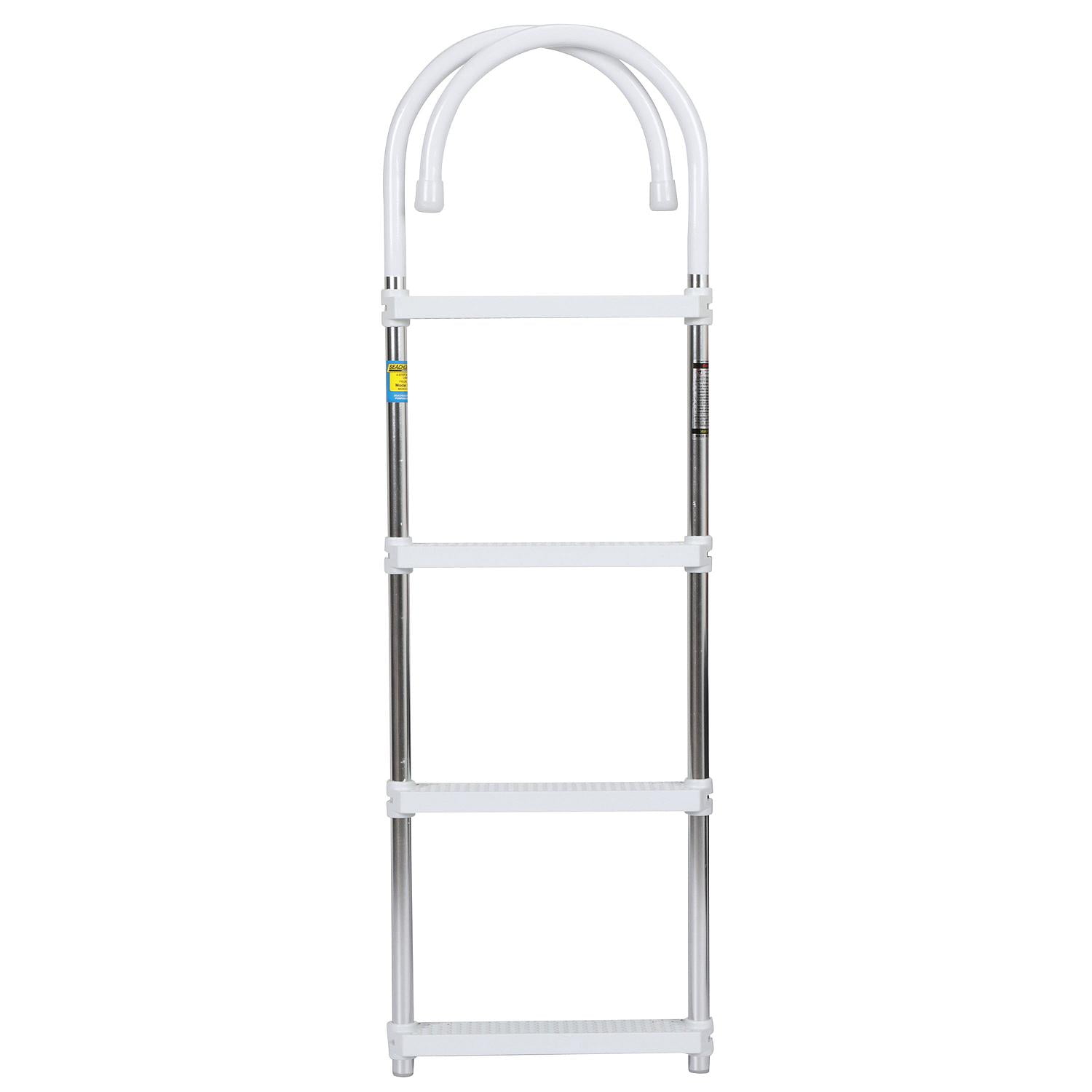 Seachoice 50-71560 Boarding Ladder, Plastic, 250-Pound Weight Capacity, Folds Flat for Easy Stowage, Lightweight and Portable, White, 8 lb - Image 3