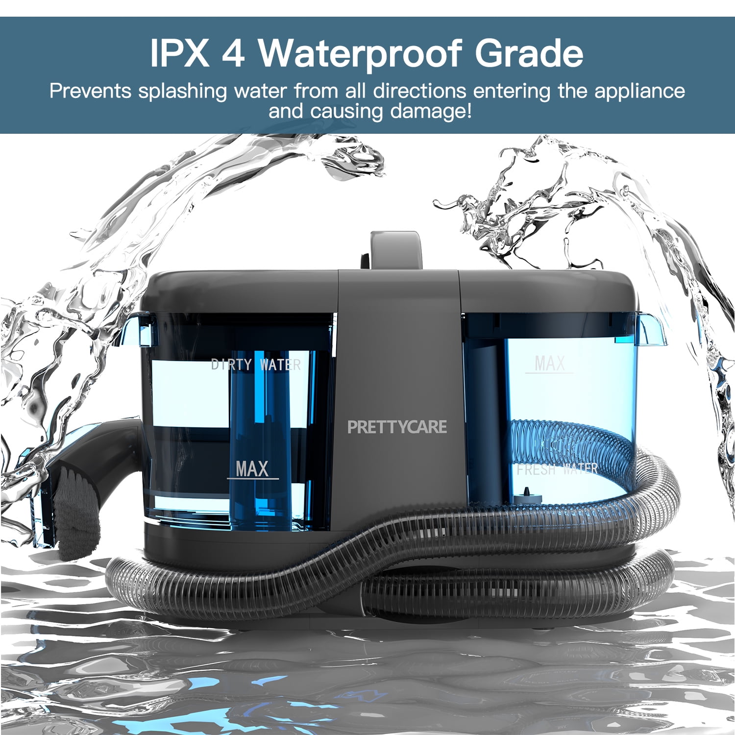 PrettyCare Cordless Portable Carpet Shampooer,Pet Stain Remover,Car Cleaner and Auto Detailer PC808 - Image 7