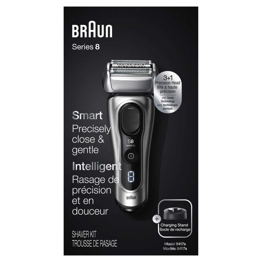 Braun Series 8 8417s Rechargeable Wet Dry Men's Electric Shaver with Beard Trimmer - Image 7