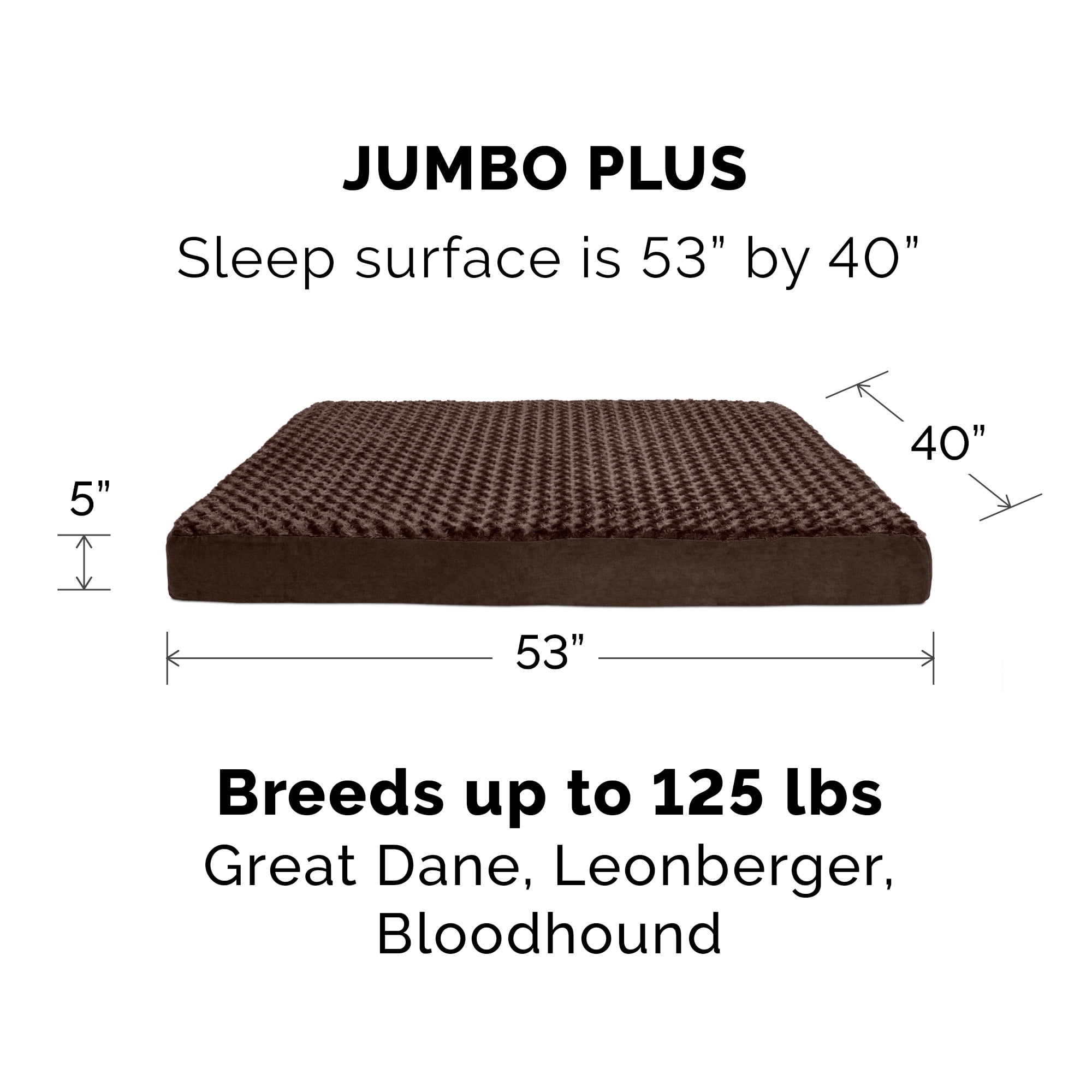FurHaven Ultra Plush Orthopedic Deluxe Mattress Pet Bed for Dogs & Cats - Chocolate, Jumbo Plus - Image 8