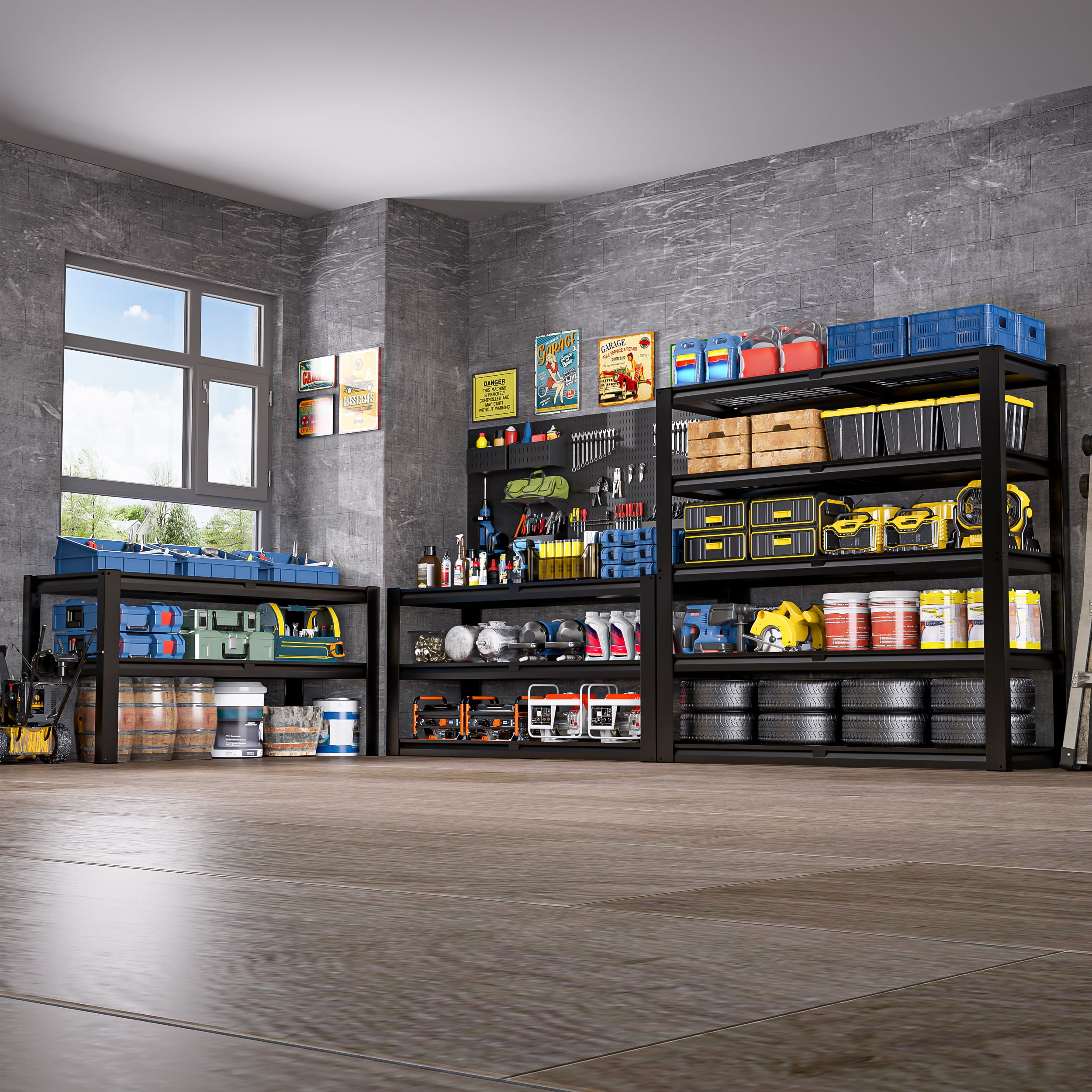 TrumanPick Storage Shelves 2500LBS Metal Wire Shelving Units Garage Storage Rack 48"W x 18"D x 72"H Heavy Duty Adjustable Industrial Shelving - Image 9