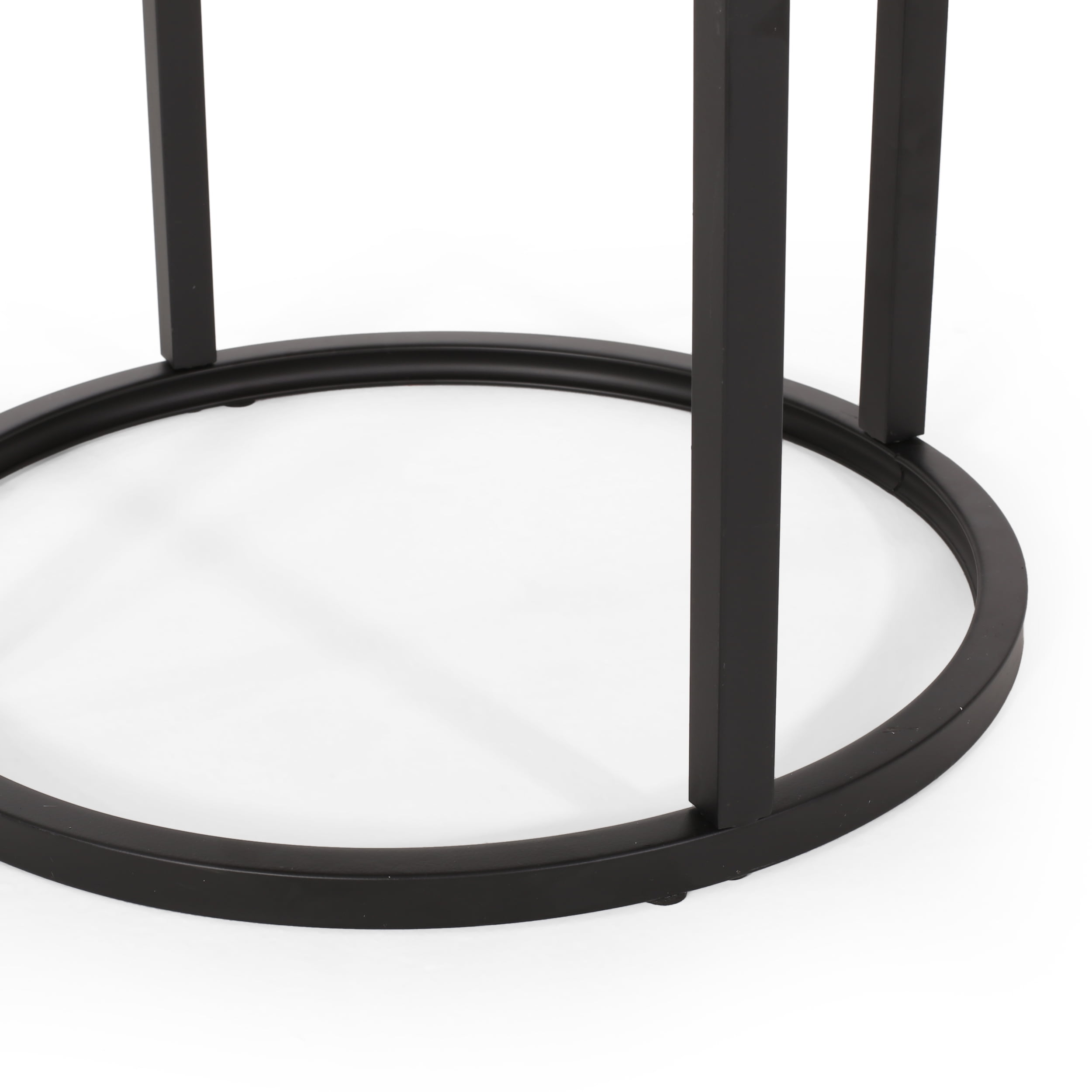 Noble House Gunnar Modern Industrial Coffee Table Set, Antique Brown, Black - Image 10