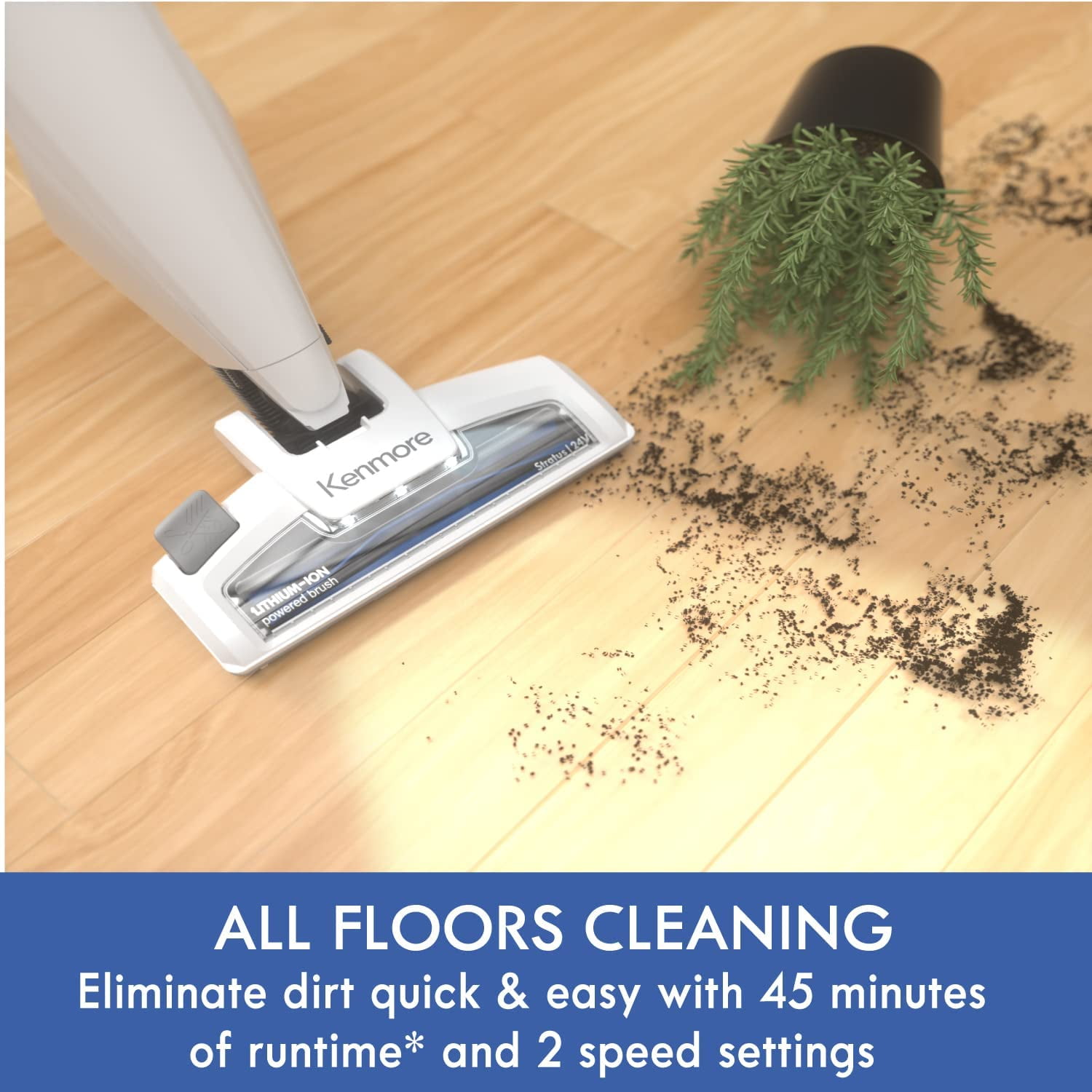 Kenmore DS1030 Lightweight Cordless Stick Vacuum Cleaner, 24V, White, Handvac under 3lbs - Image 5