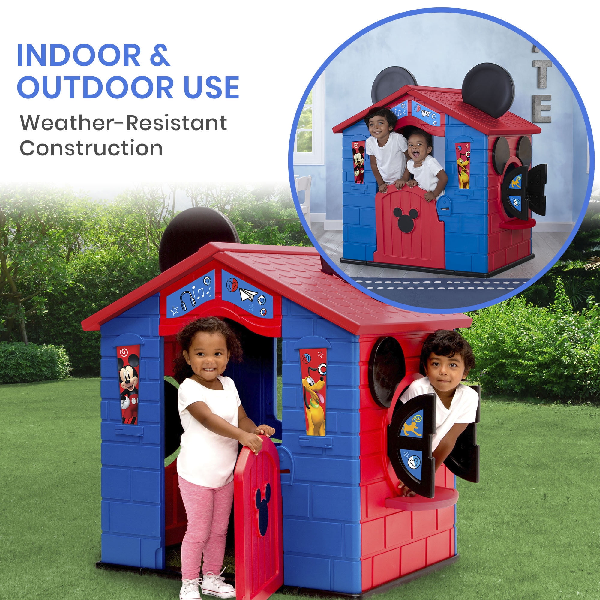 Disney Mickey Mouse Plastic Indoor,Outdoor Playhouse with Easy Assembly - Image 12