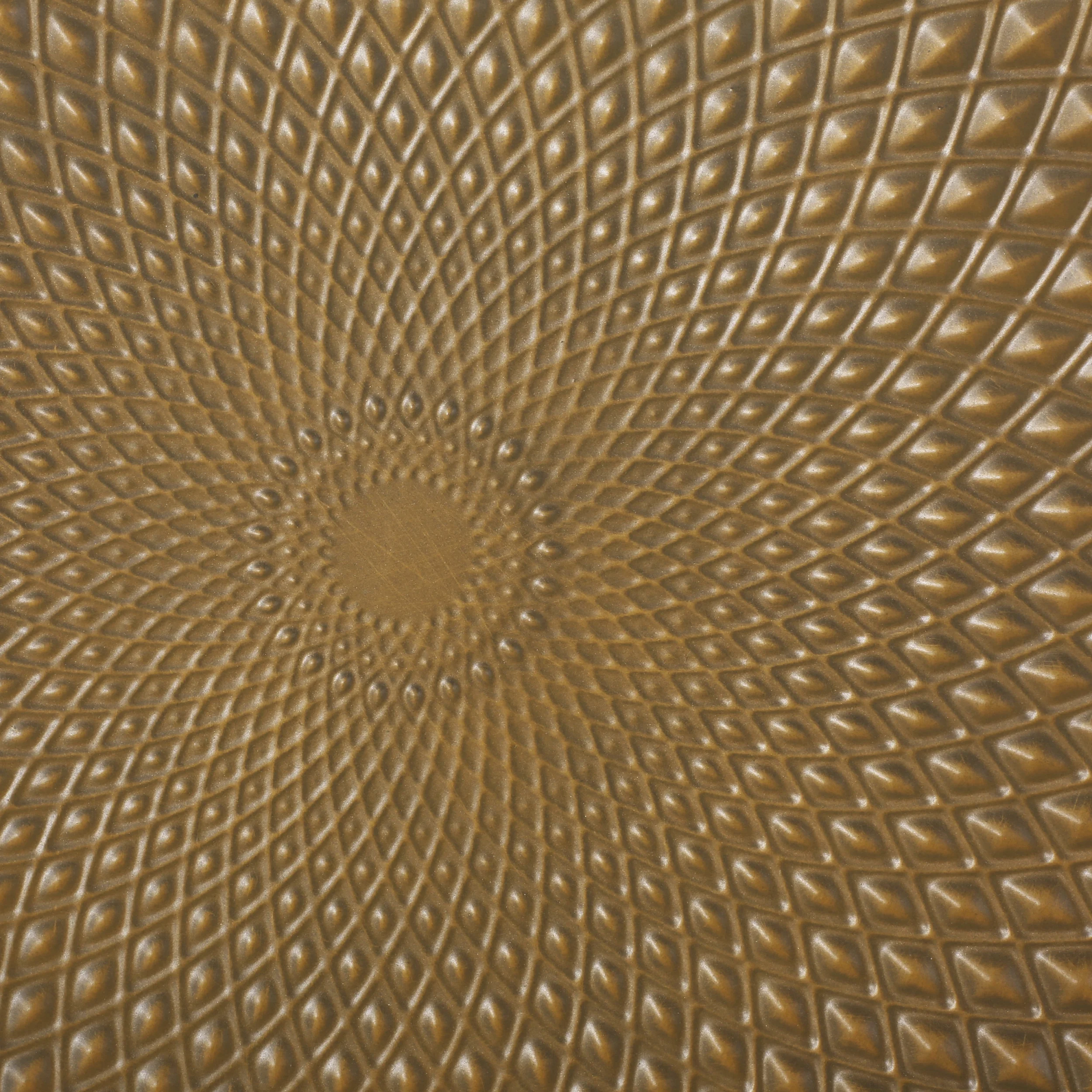 Noble House Perrotto Metal Mandala Pumpkin Side Tables, Set of 2, Brushed Antique Gold - Image 9