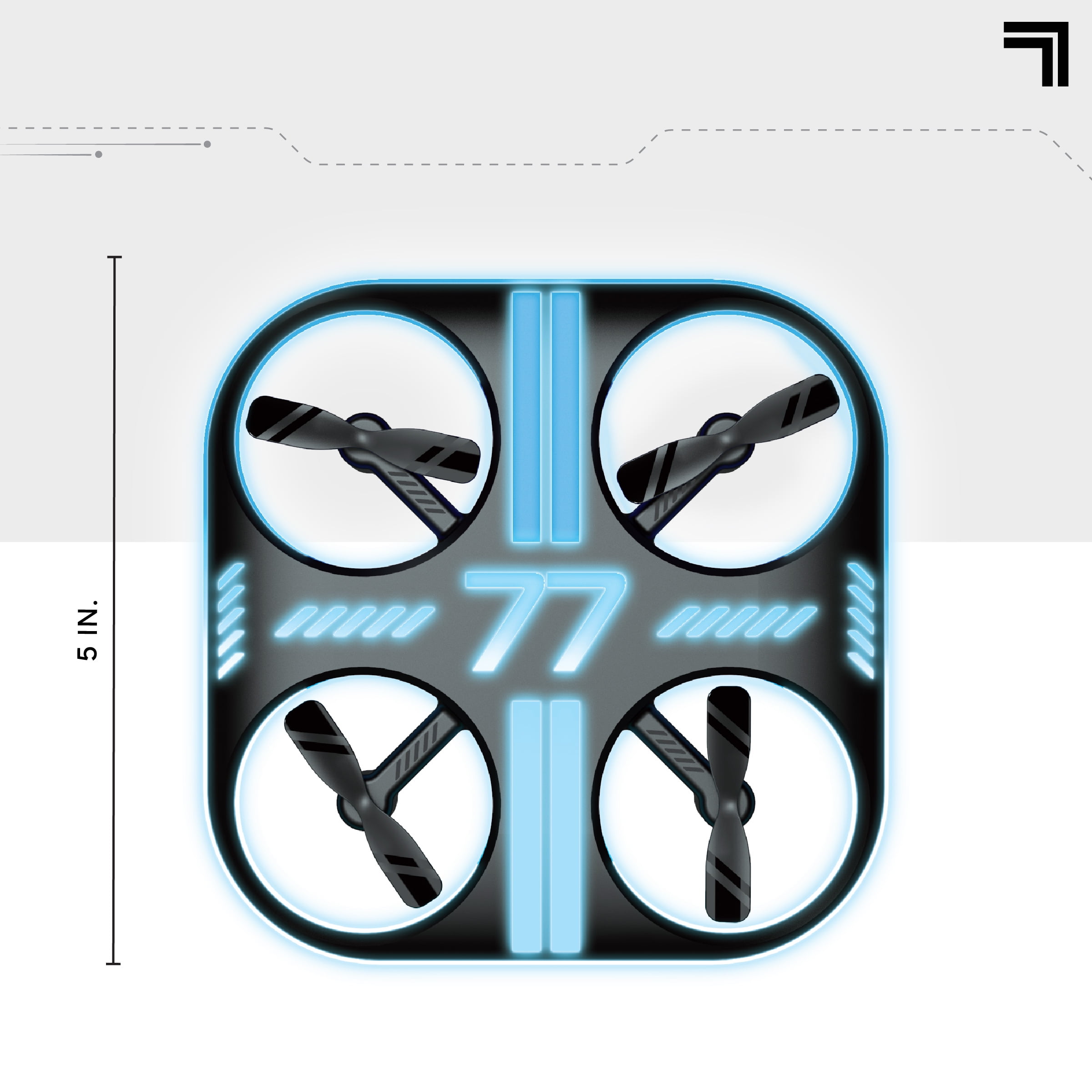 Sharper Image® Lumo Stunt Remote Control LED Glow Drone, Long Range Wireless Control, 3 Light Modes - Image 6