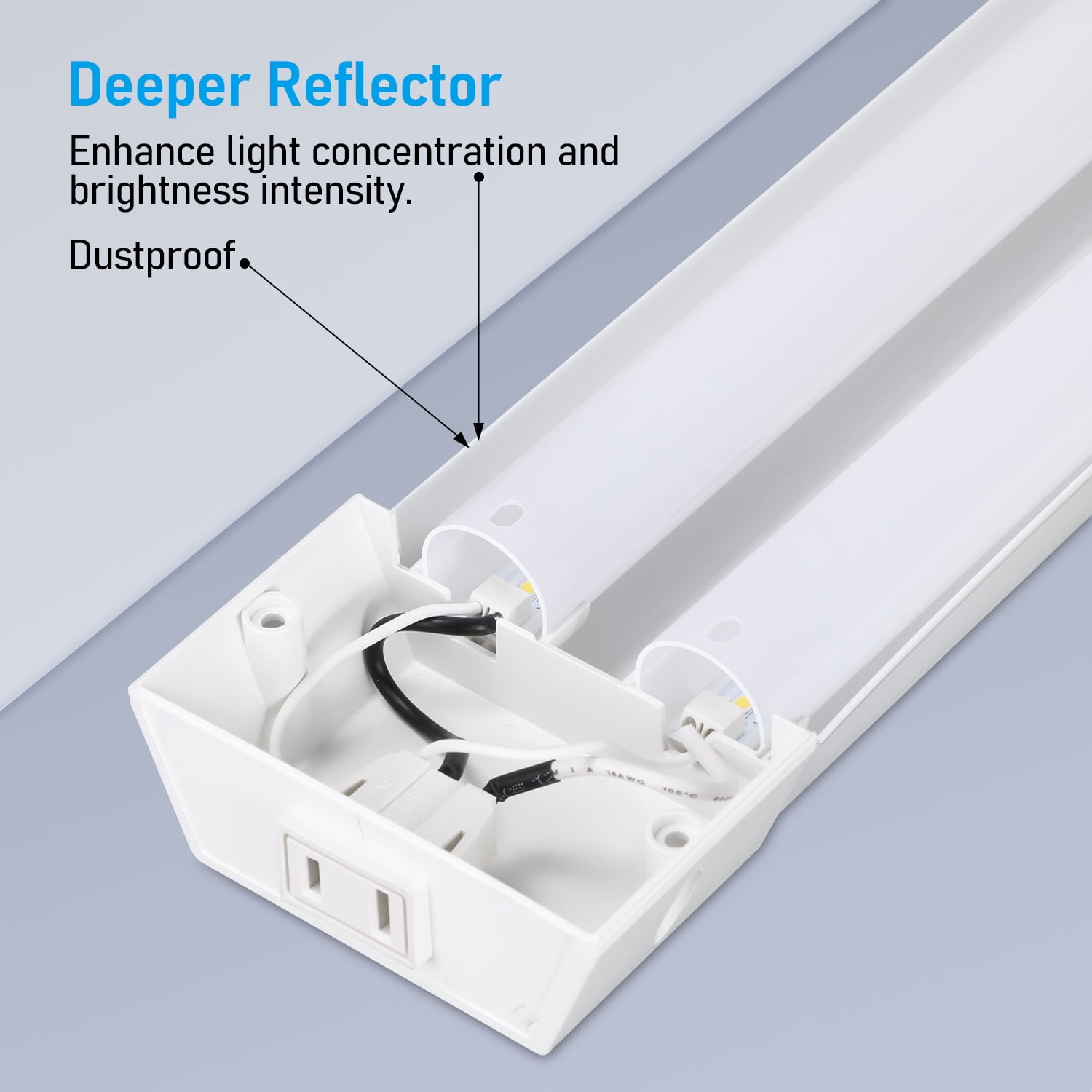 10 Pack LED Shop Light for Garage 4ft, Linkable, 5000K Daylight, 40W, Surface Mount & Suspended Mount - Image 2