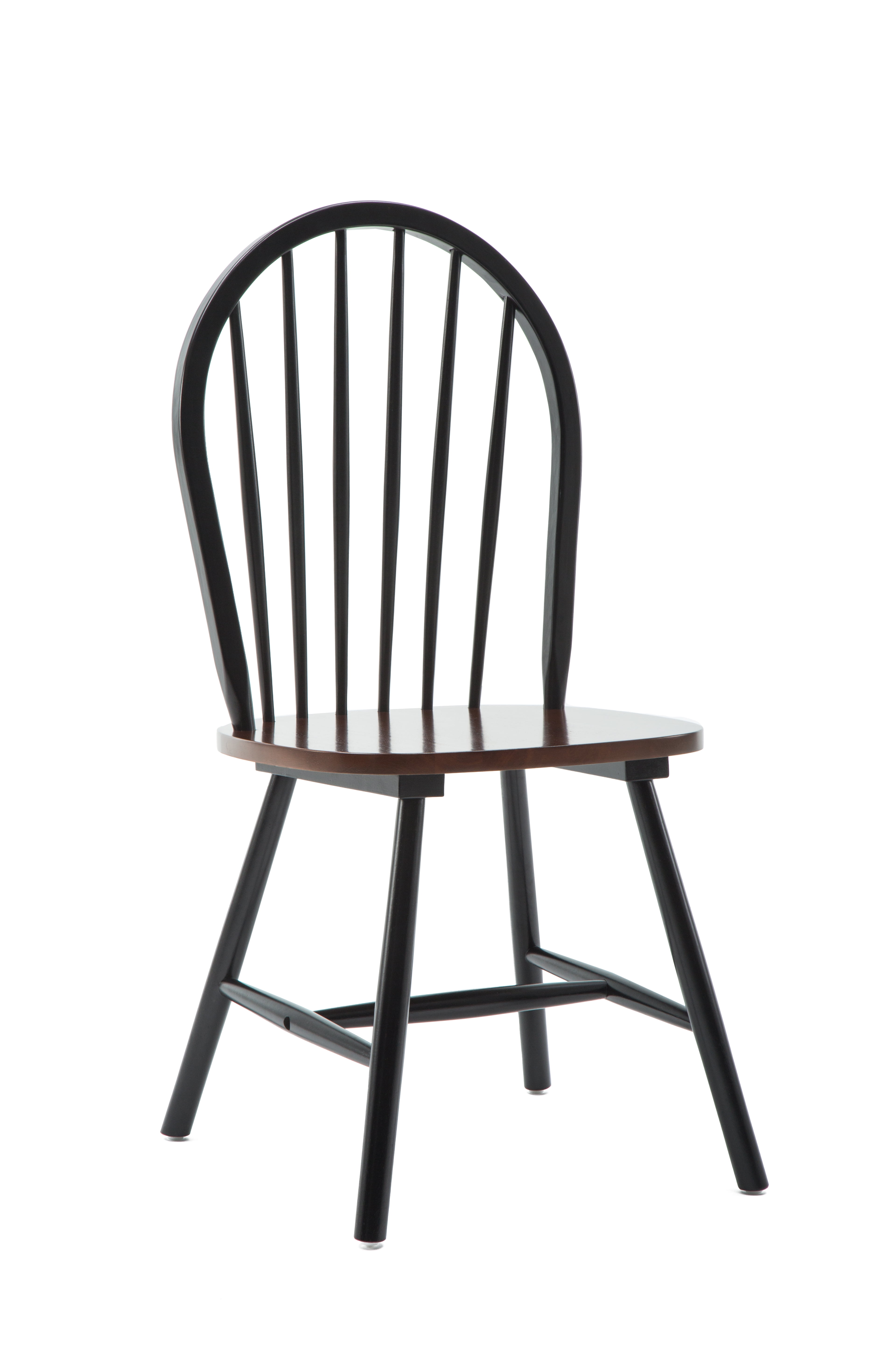 Boraam Windsor Wood Dining Room Side Chairs - Set of 2 - Black and Cherry Finish - Image 9