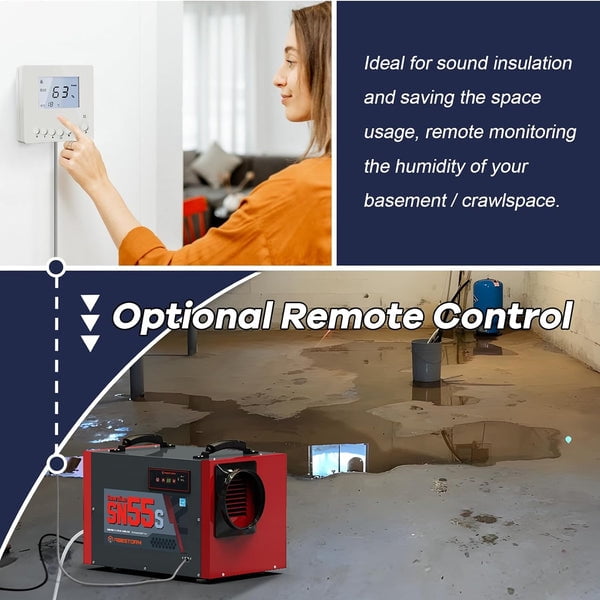 Abestorm 120Pint Crawlspace Dehumidifier Home Commercial Dehumidifiers SN55-Red - Image 5