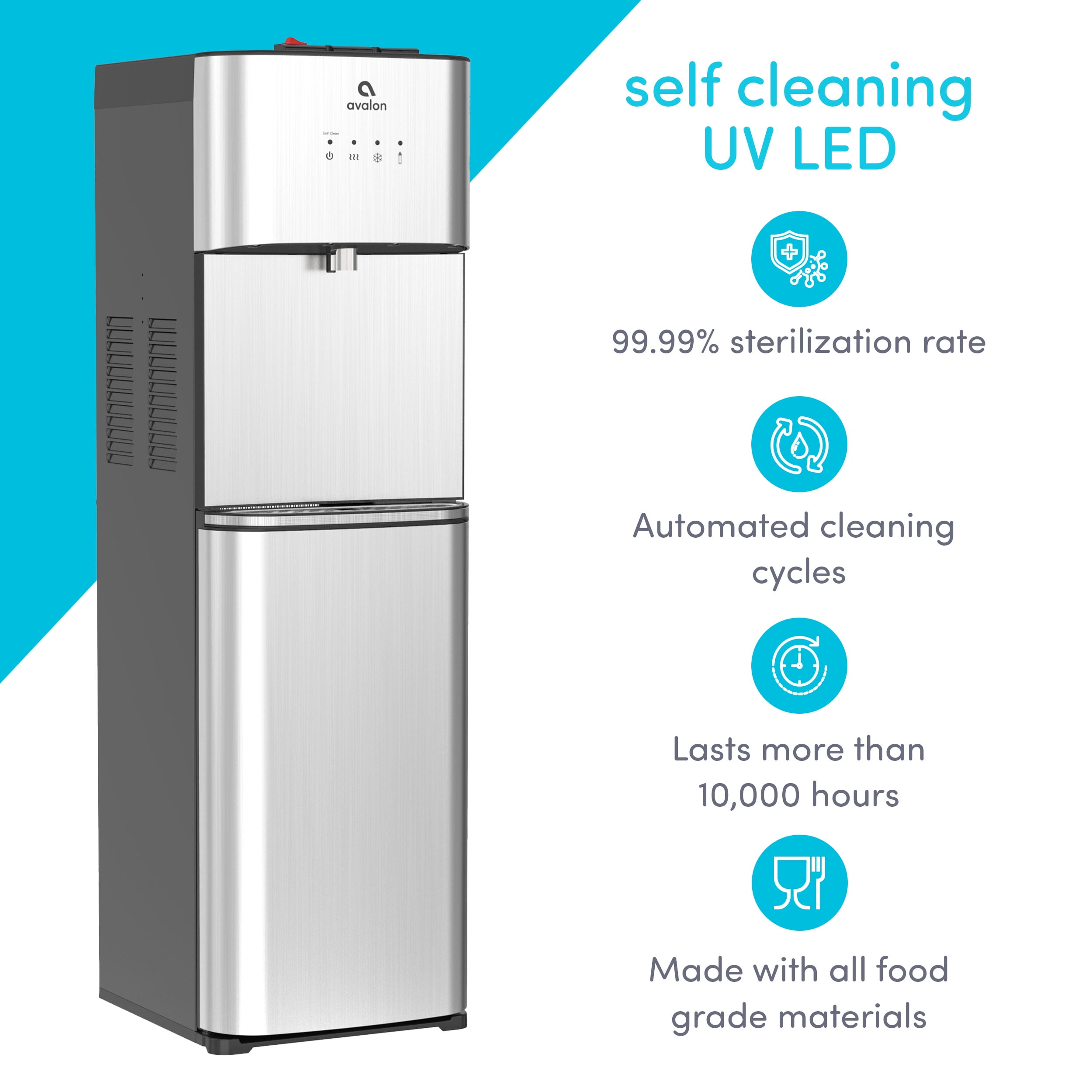 Avalon Self Cleaning Bottleless Water Cooler Dispenser 3 Temperatures - Image 4