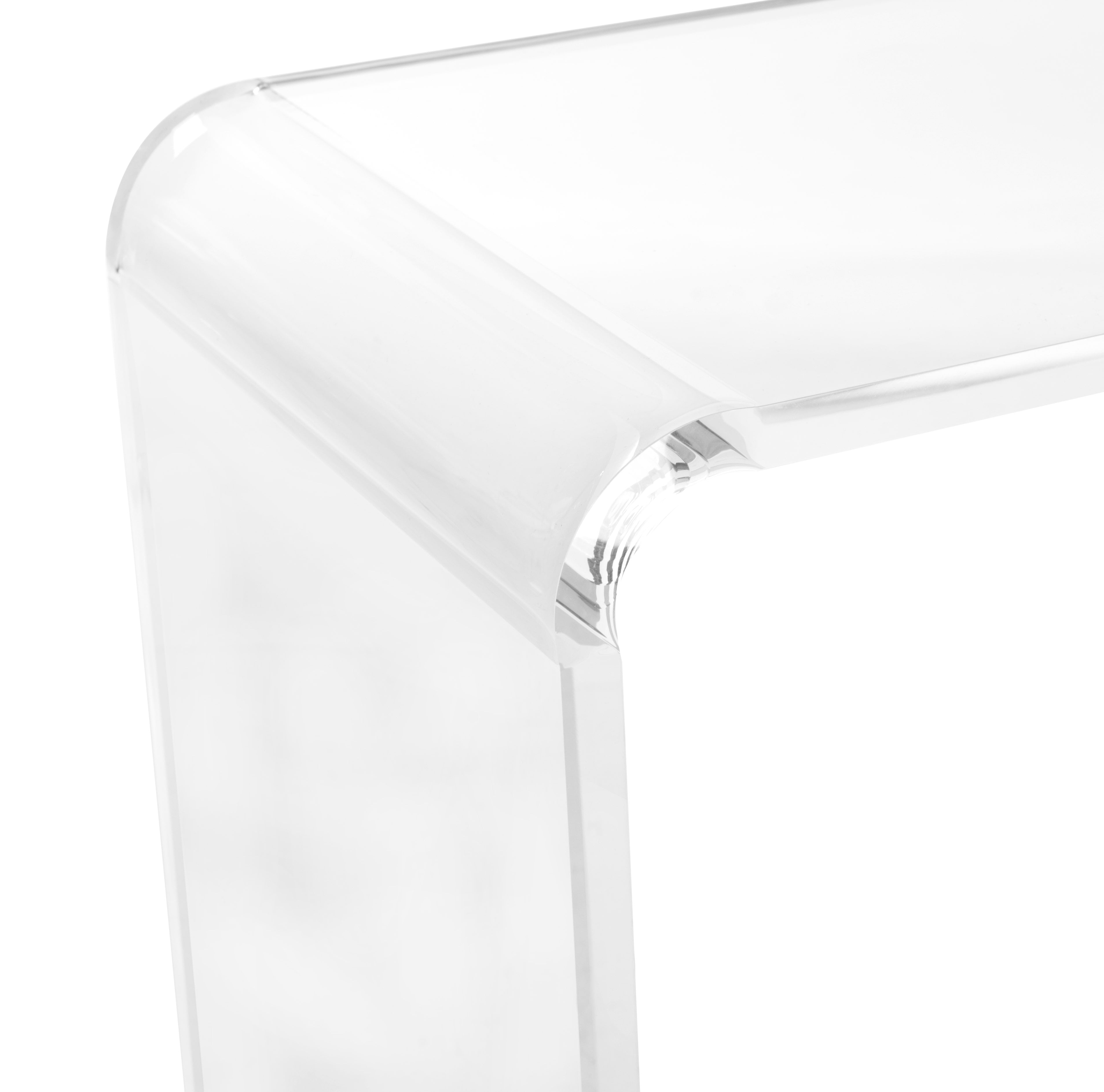 SAFAVIEH Atka Modern Glam Acrylic Console Table, Clear - Image 4