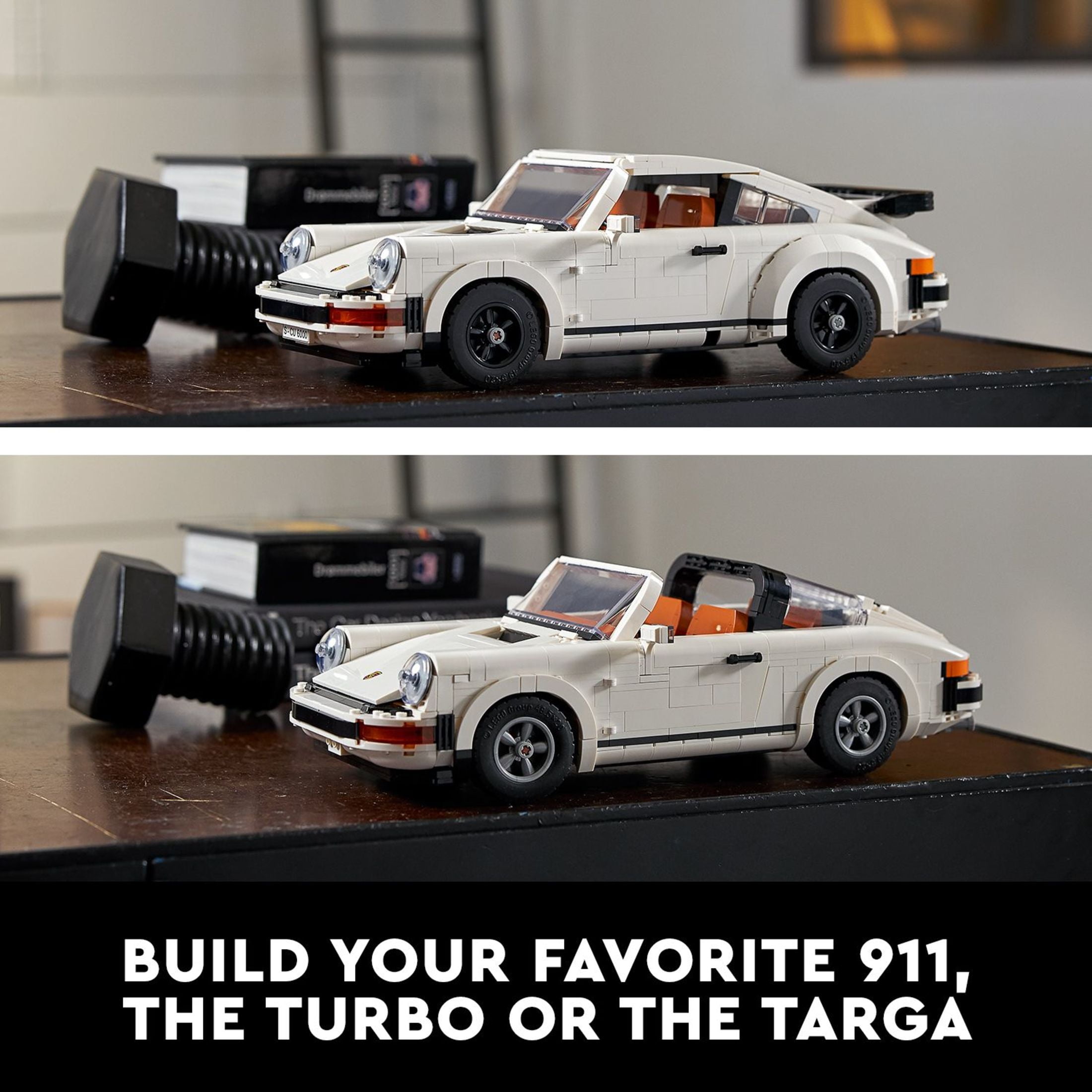 LEGO Icons Porsche 911 10295, Collectible Turbo Targa Model Car Building Kit, 2in1 Porsche Race Car Set for Adults and Teens to Build, Gift Idea - Image 7