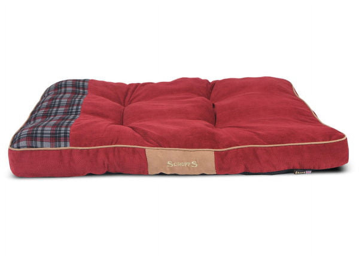 Scruffs® Highland Mattress Pet Bed, Machine Washable, Non-Slip Base, 100% Recycled Filling, Enhanced Cushioning for Your Dog (Large) - Red - Image 9