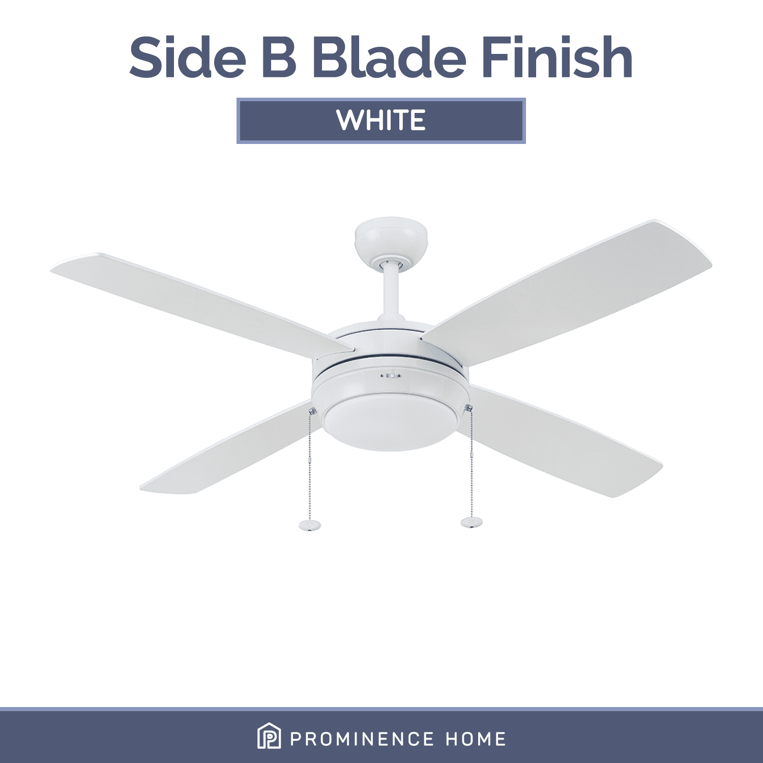 Prominence Home Kailani 52" Bright White Modern Ceiling Fan with 4 Blades, Integrated LED Light Kit, Pull Chains & Reverse Airflow - Image 4