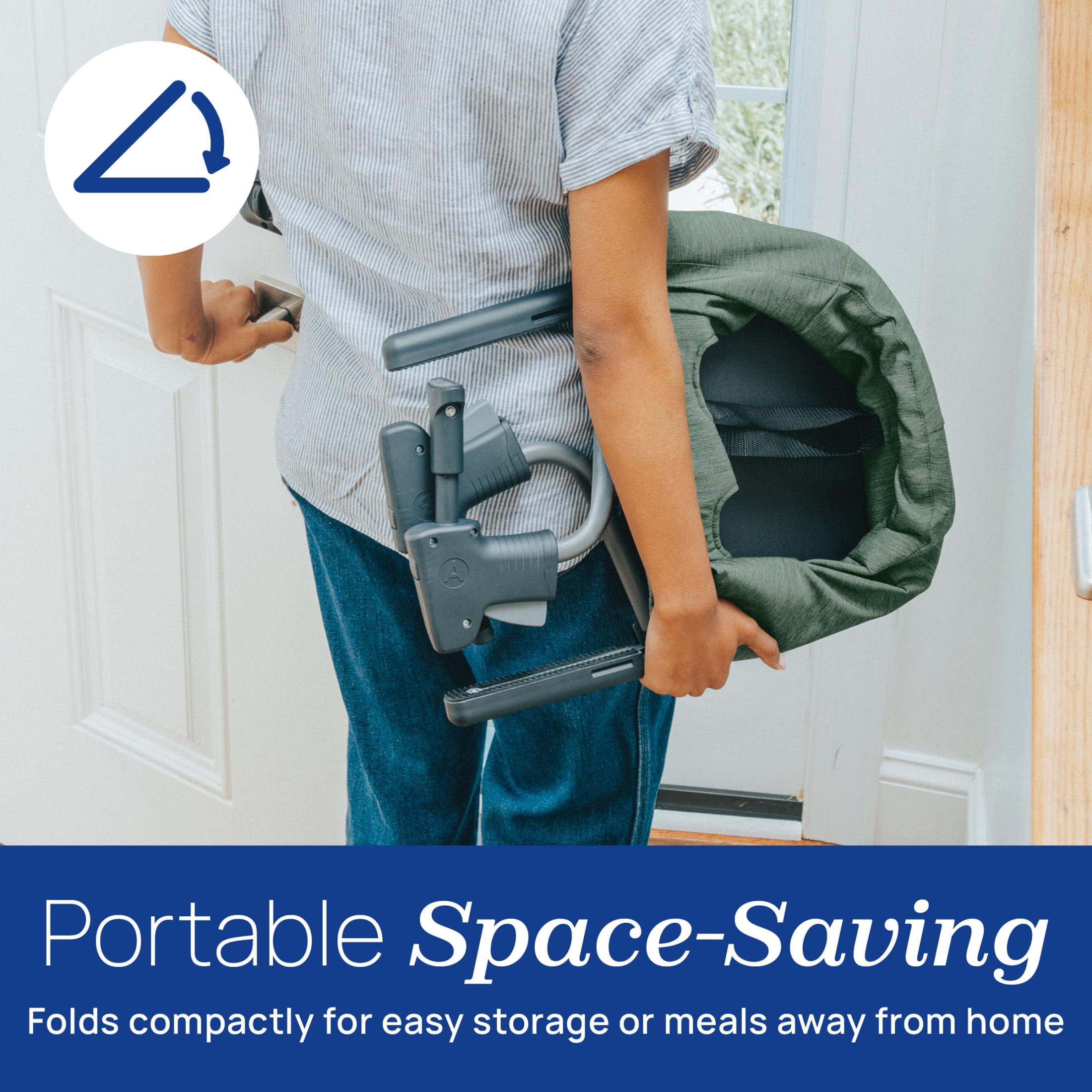 Chicco FastLock Hook-On Table Chair for Babies and Toddlers - Black (Black), New - Image 6