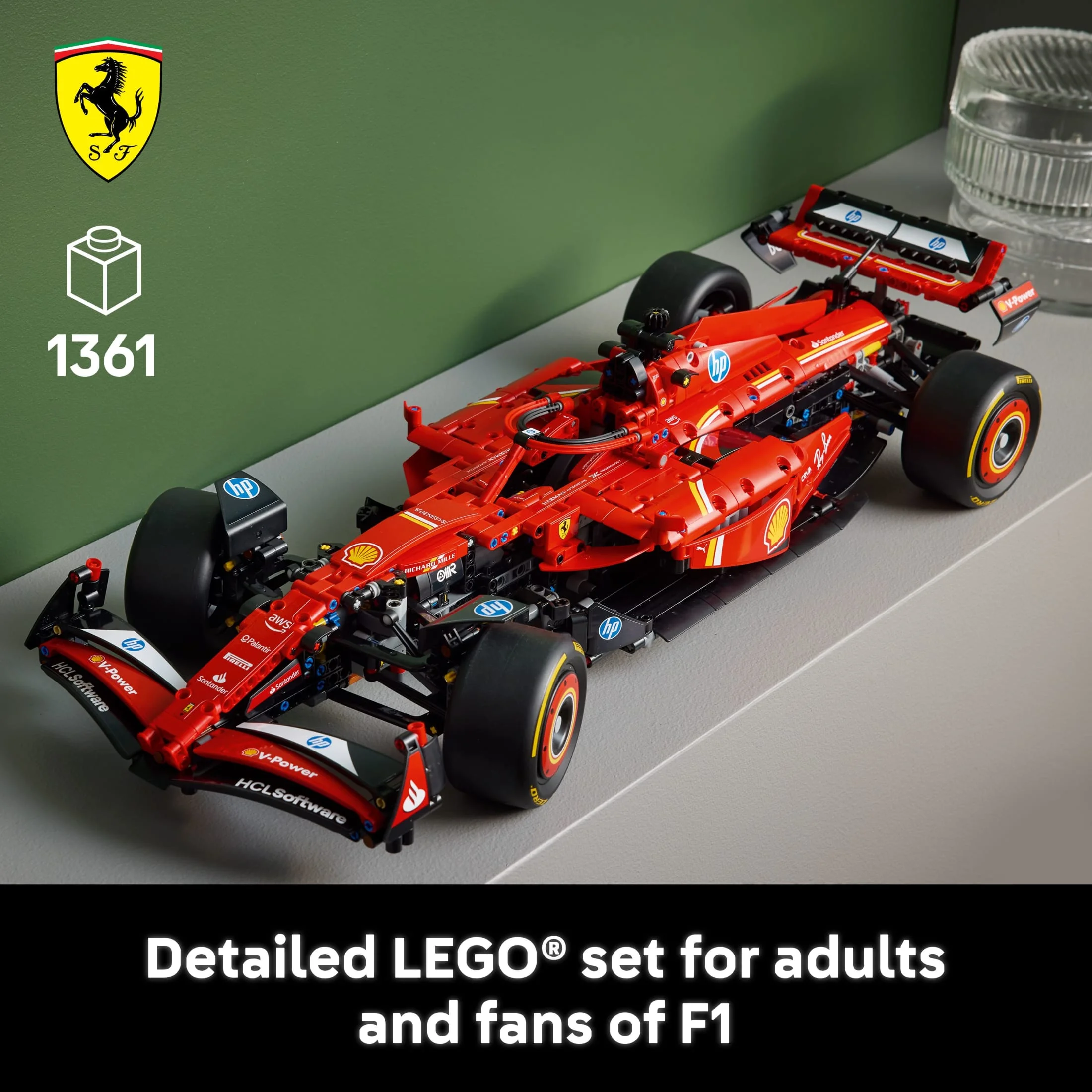 LEGO Technic Ferrari SF-24 F1 Model Car Kit - Building Set for Adults, Ages 18+ With Realistic Features - Ferrari F1 DIY Craft for Display - Gift Idea for F1 Fans - 42207 - Image 2