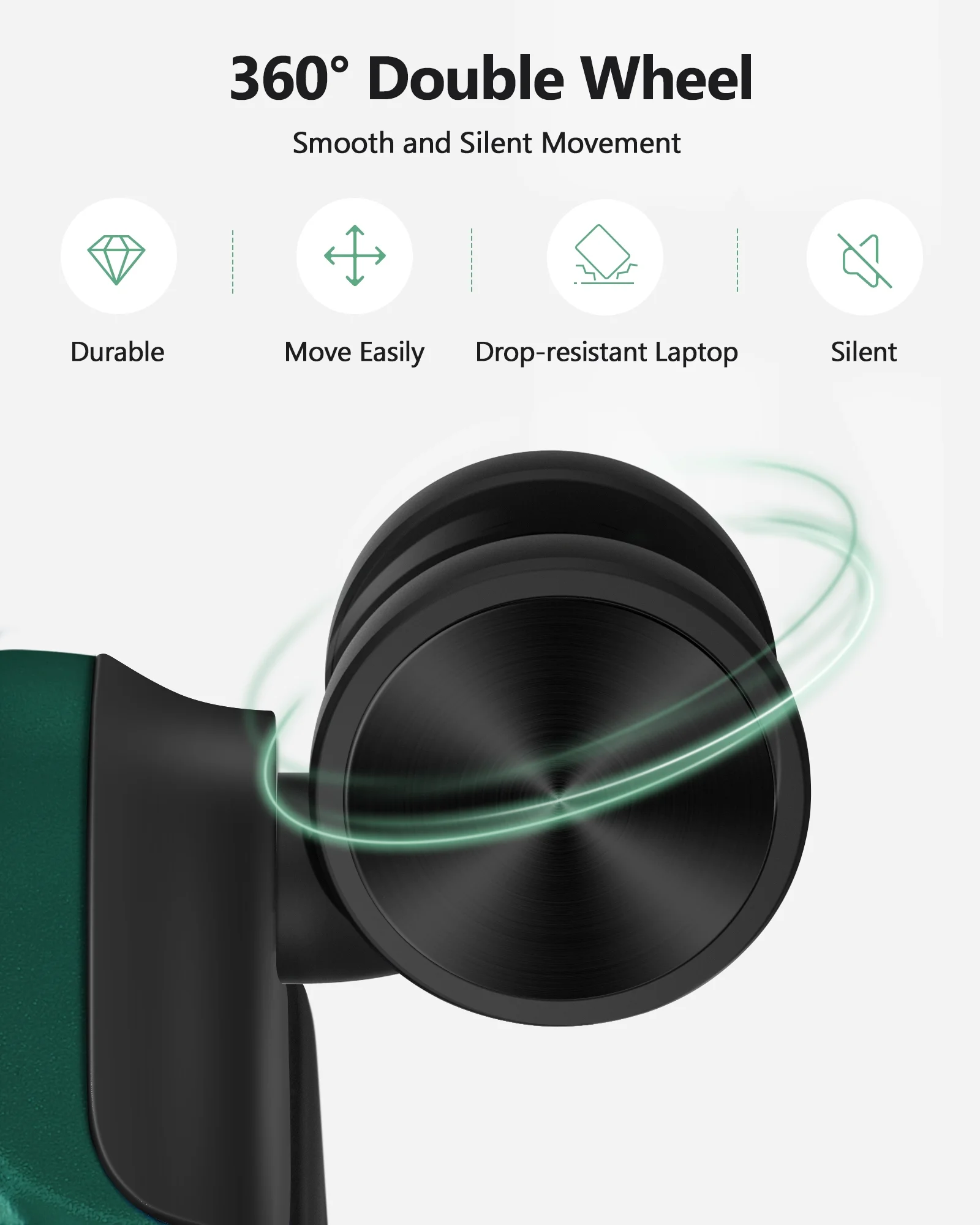 Gowill Hardside Luggage with Spinners, Carry-On 20-Inch, Deep green - Image 7