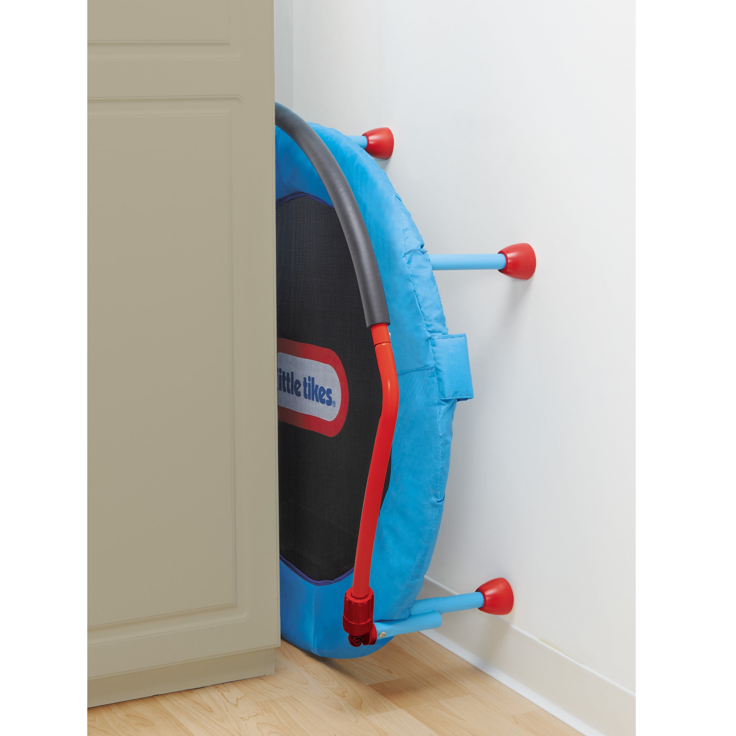 Little Tikes Easy Store 3-Foot Trampoline, with Hand Rail, Blue - Image 6