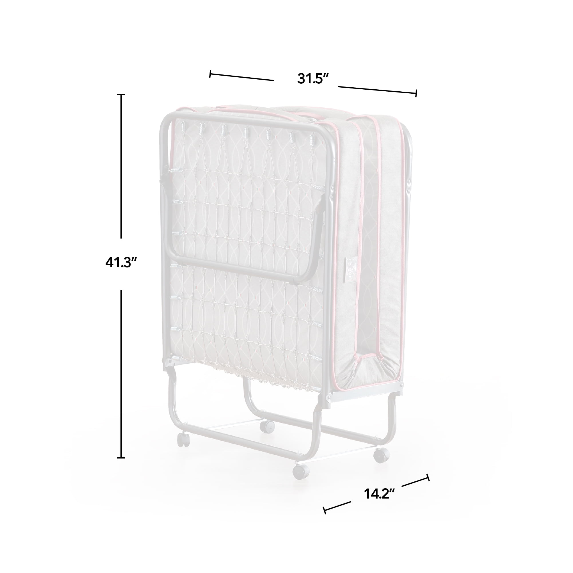 FirsTime Ciao Comfort Folding Bed, Italian Crafted, Dark Gray, 74 x 31 x 15, (70025) - Image 8