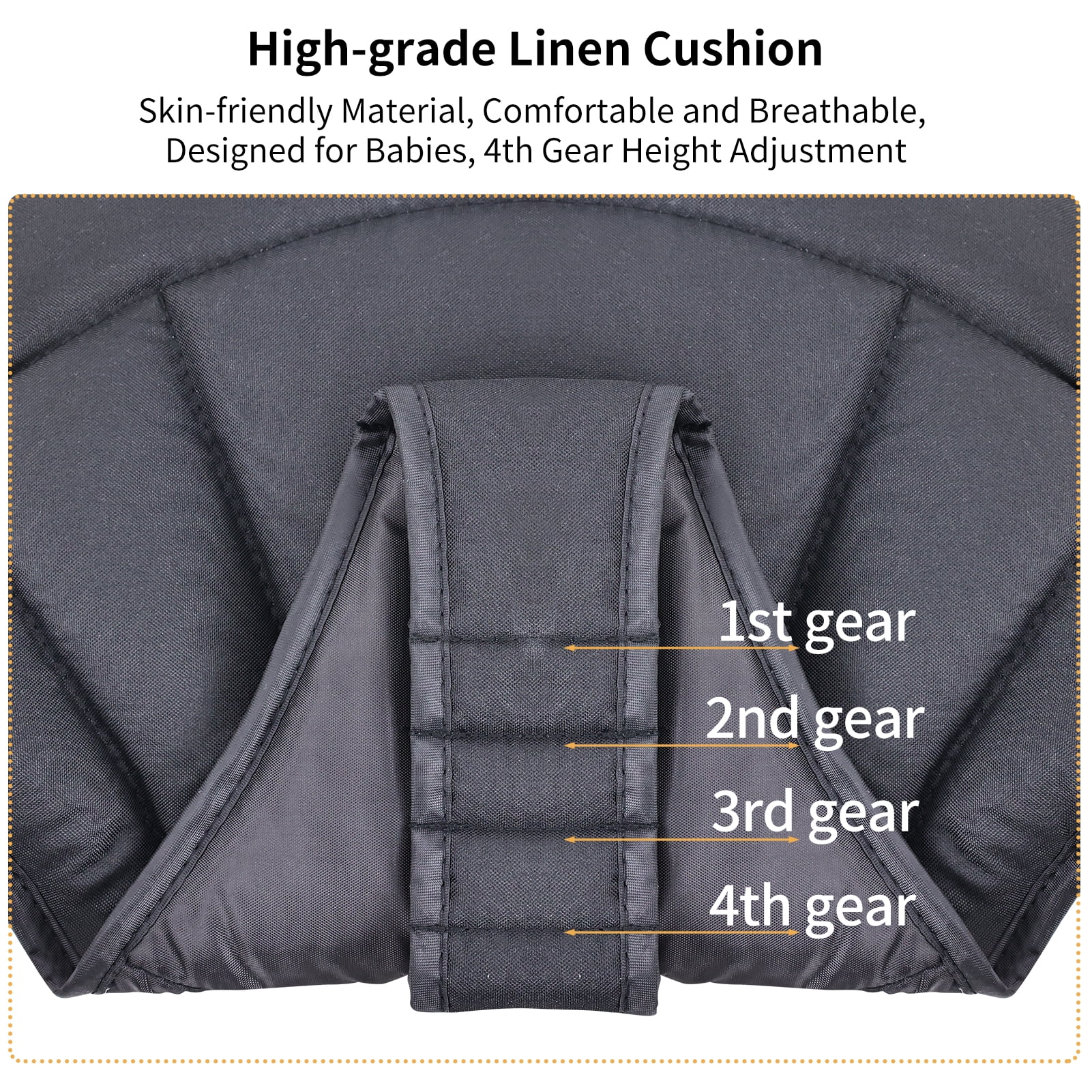 Baby Walkers, Baby Walker with Wheels, Walkers for Babies 6-12 Months, 9 Adjustable Hight, Anti-Rollover, Portable, Foldable, Baby Walkers for Girls & Boys Black - Image 3