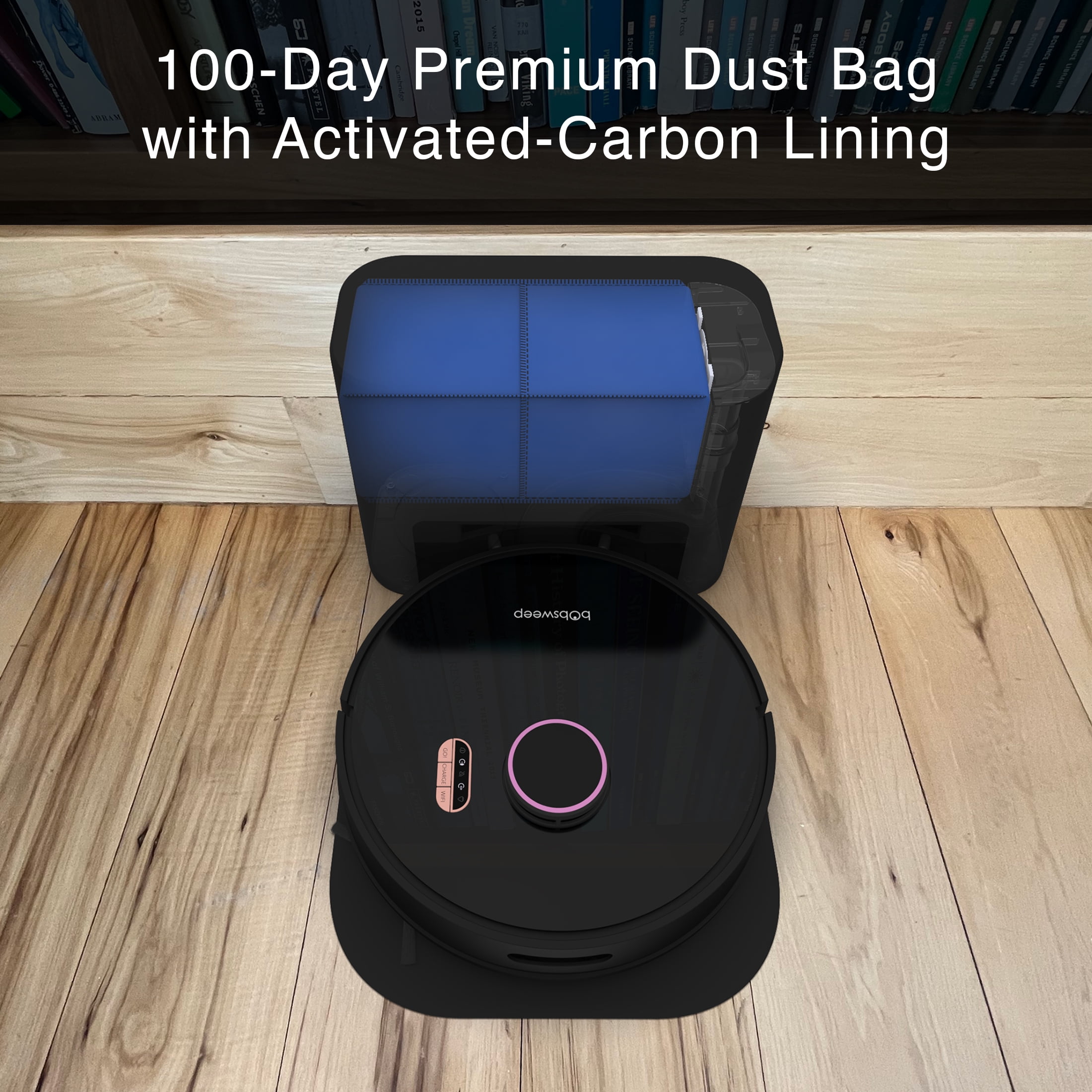 bObsweep Orb-i Robot Vacuum, 100-Day-Self Empeting bin, 5000pa Suction, Blackberry, New - Image 4