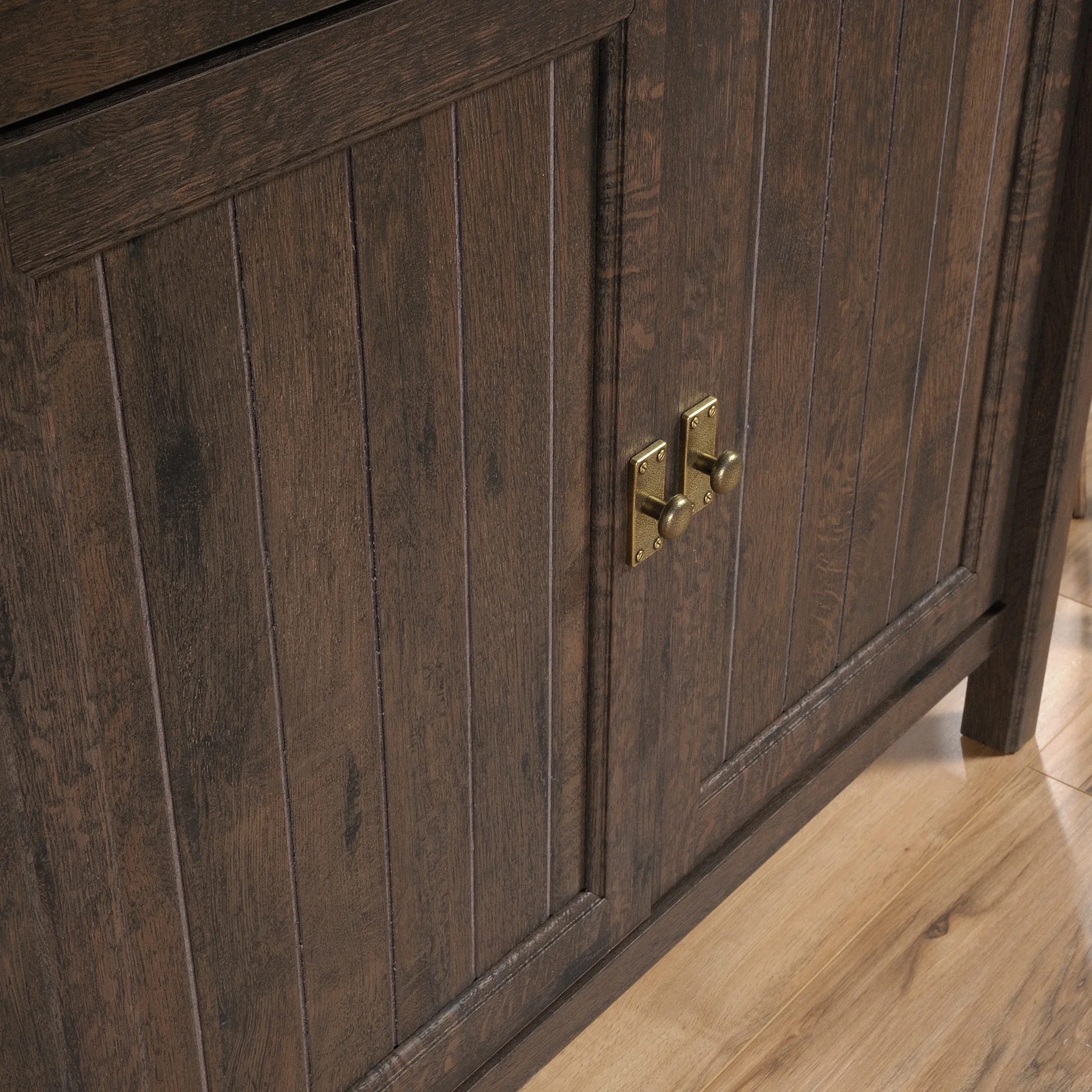 Sauder Costa Library Base Cabinet, Coffee Oak Finish - Image 2