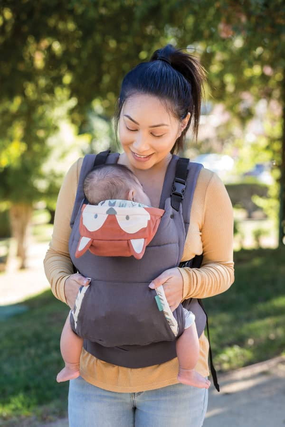 Infantino Cuddle-up Ergonomic Hoodie Baby Carrier, 2-Position, 12-40lb, Gray Fox - Image 6