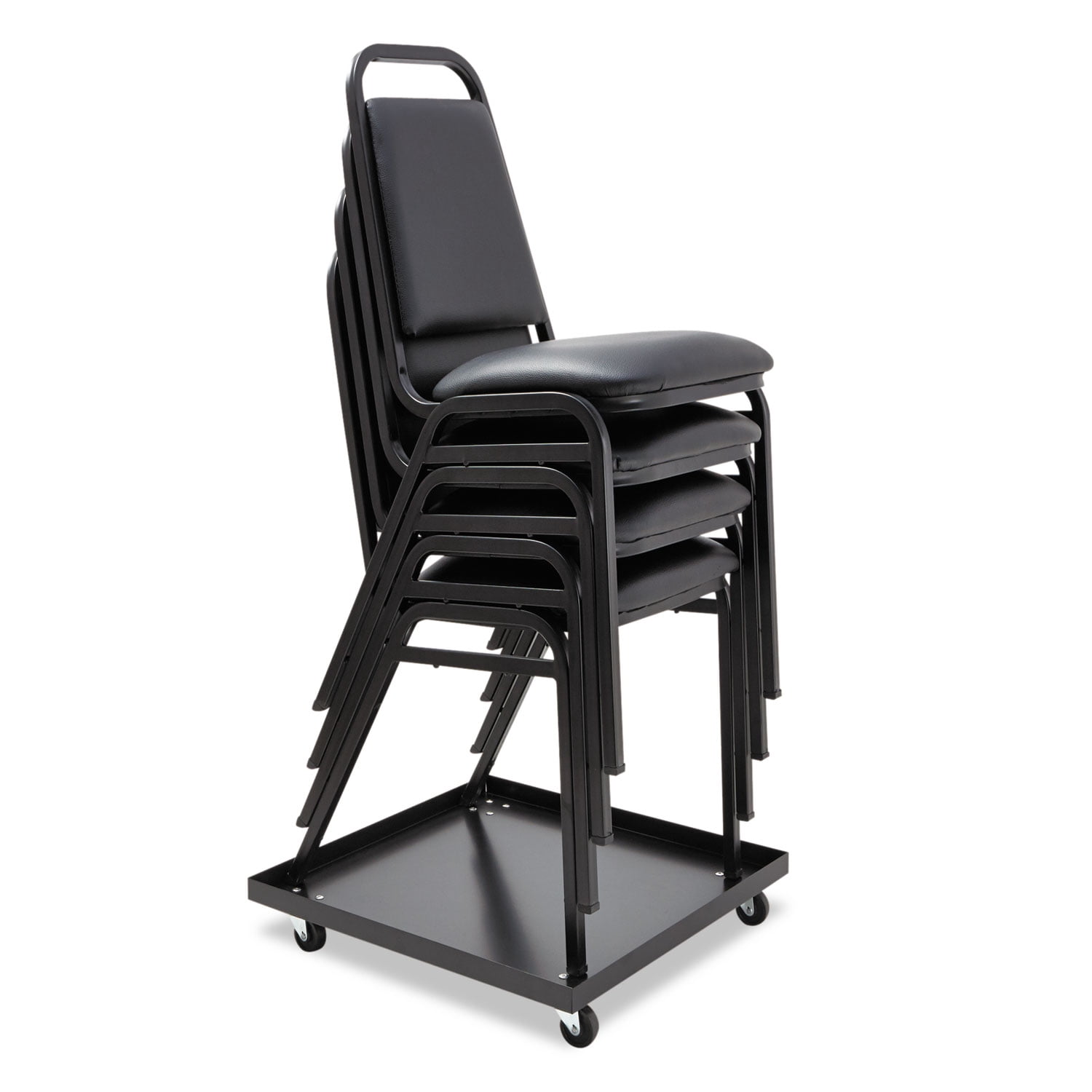 Stacking Chair Dolly 22.44w x 22.44d x 3.93h, Black - Image 6