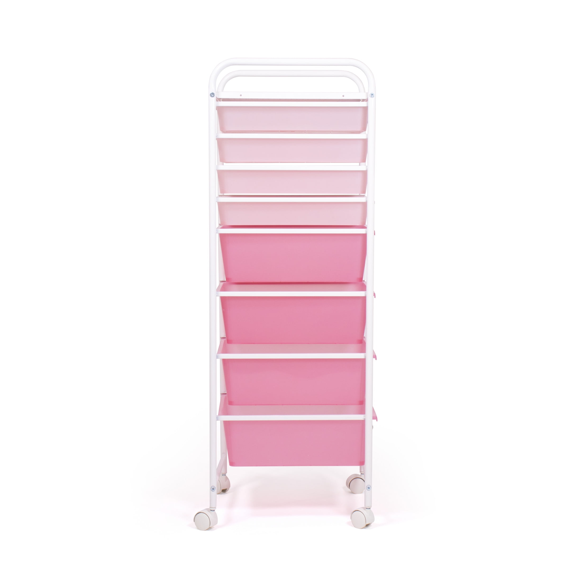 Humble Crew Essentials 8 Drawer Rolling Storage Cart with Wheels, Pink - Image 4