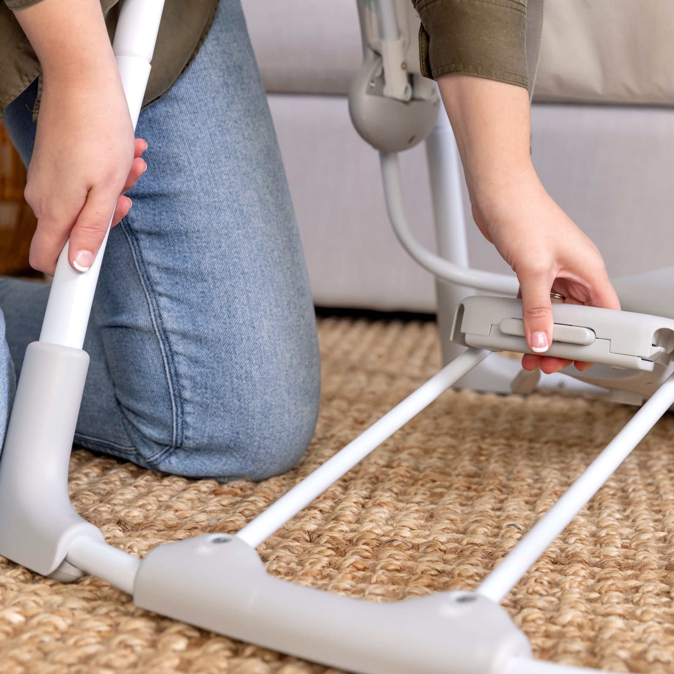 Ingenuity Cozy Spot Swing and Go Portable Swing, Grey, Unisex, Ages 0-9 Months - Image 7