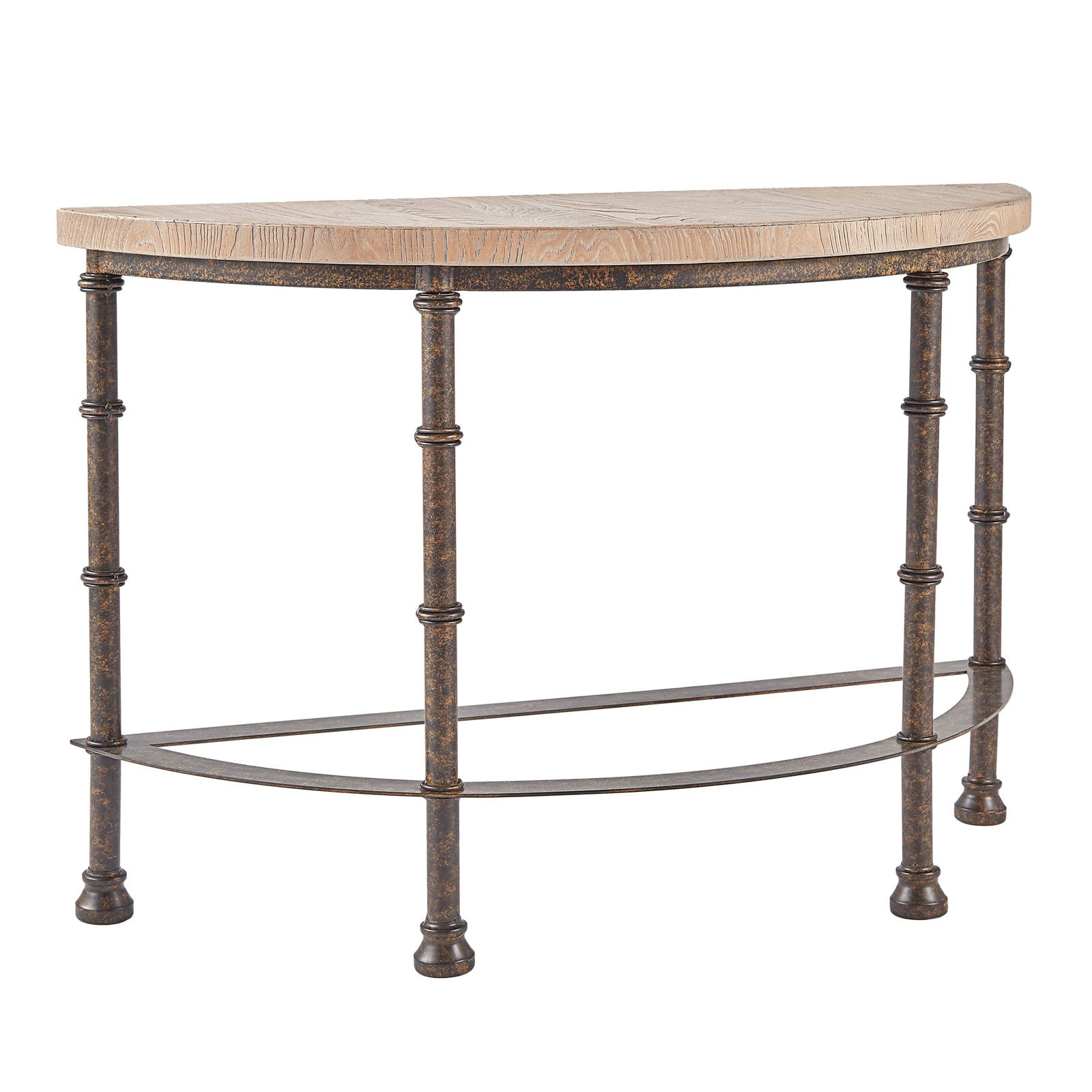 Weston Home Raine Half Circle Industrial Console Table, Antique finish - Image 2