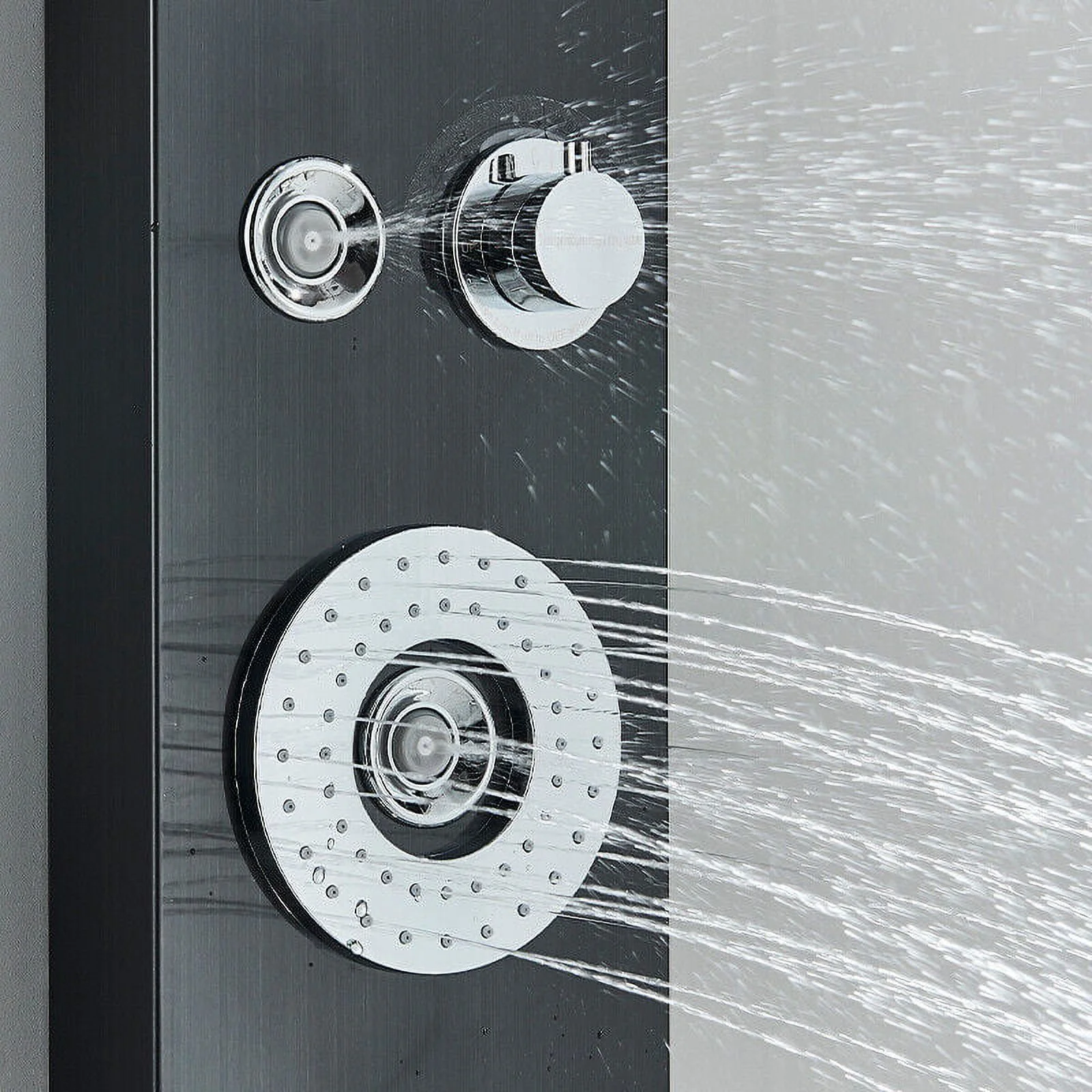 Zovajonia LED Shower Panel Tower System, Multi-Functions Shower Tower, Waterfall Showerhead, Shower Jets, Stainless Steel Rain Shower System Oil Rubbed Bronze - Image 20