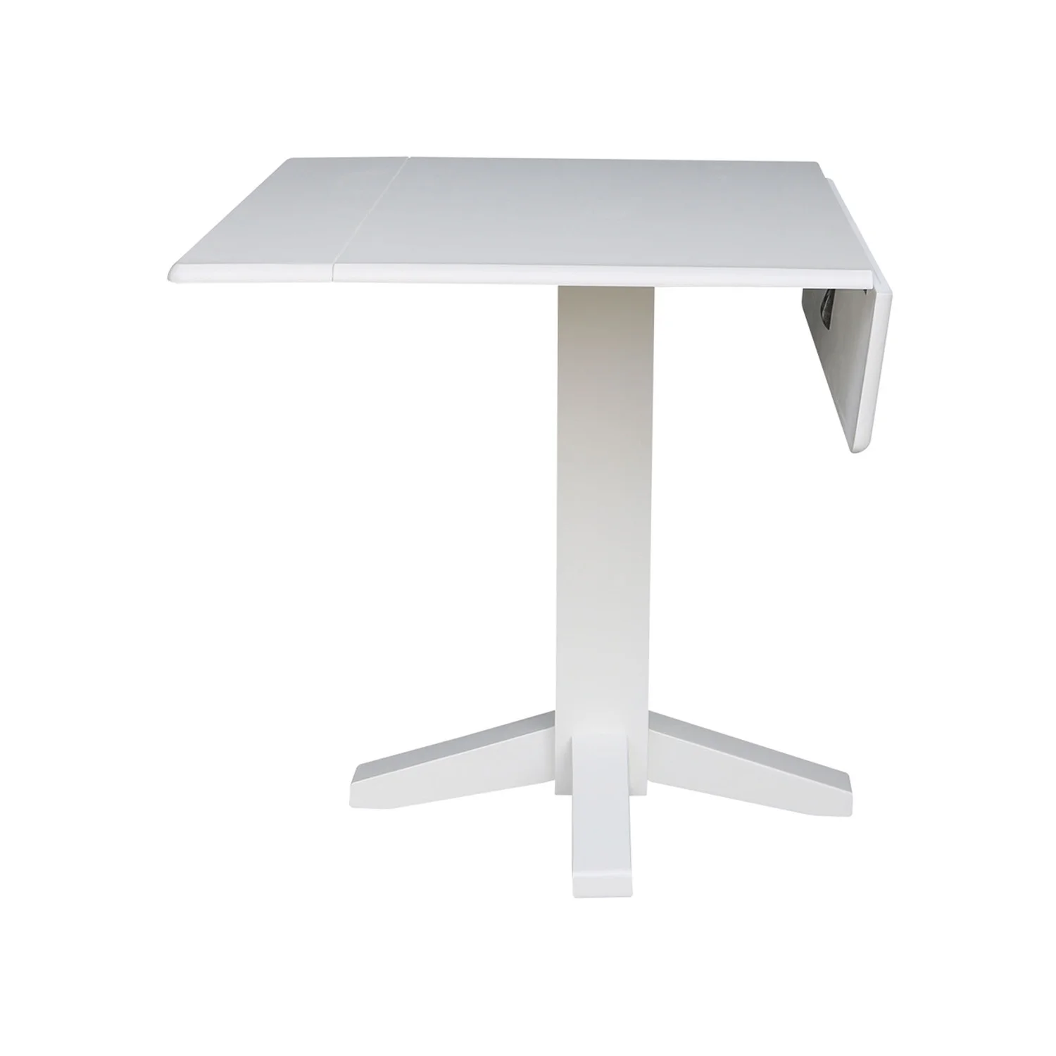 Square Dual Drop Leaf Dining Table in White - Image 2