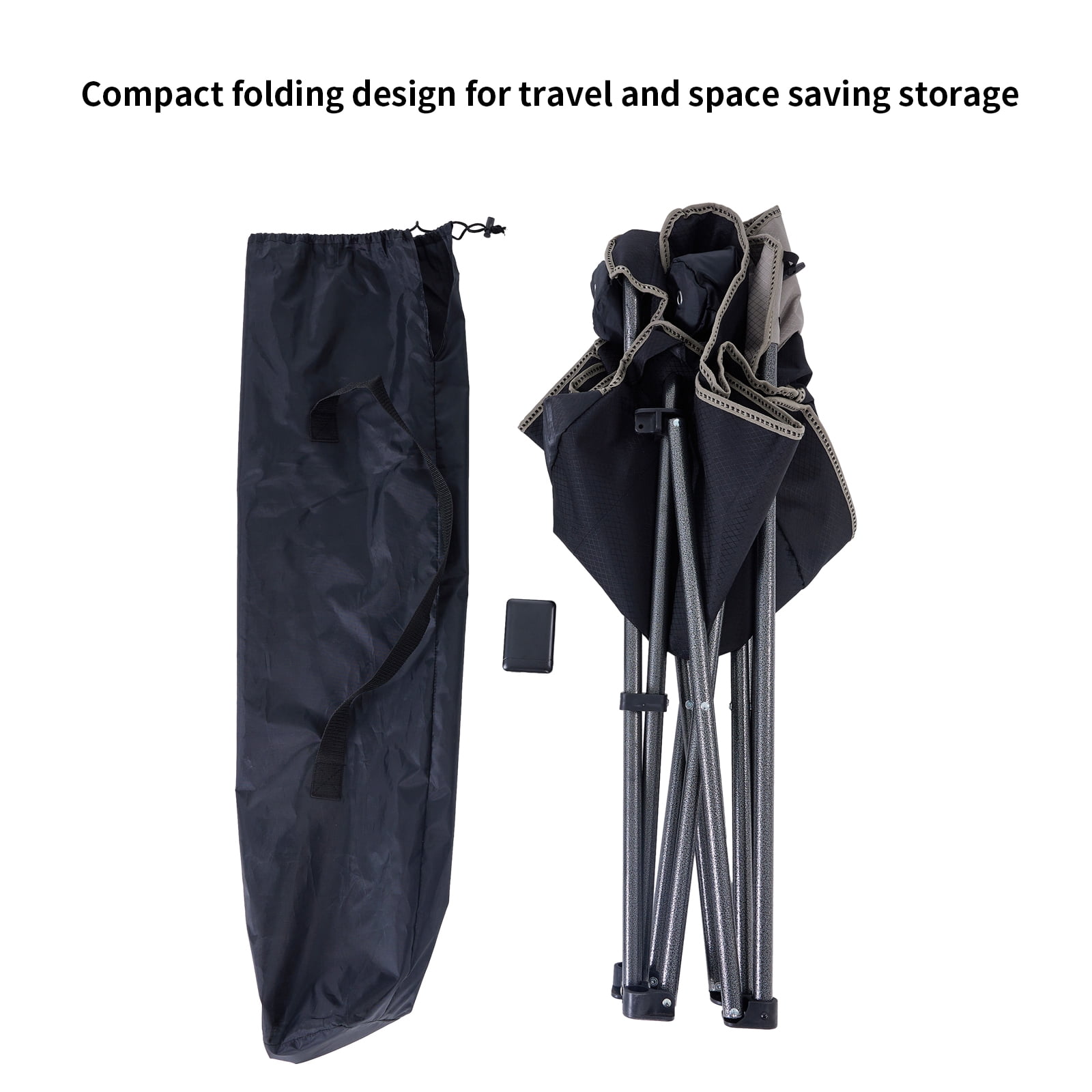 M8TRX Outdoors Heated Camping Chair, Portable Chair w/ 5000mAH Power Bank, 3 Heat Levels, USB Charging Port, Black - Image 10