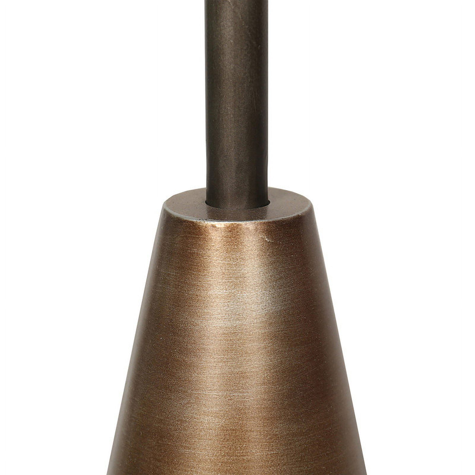 Nyla Round Bronze Pedestal End Table - Image 2