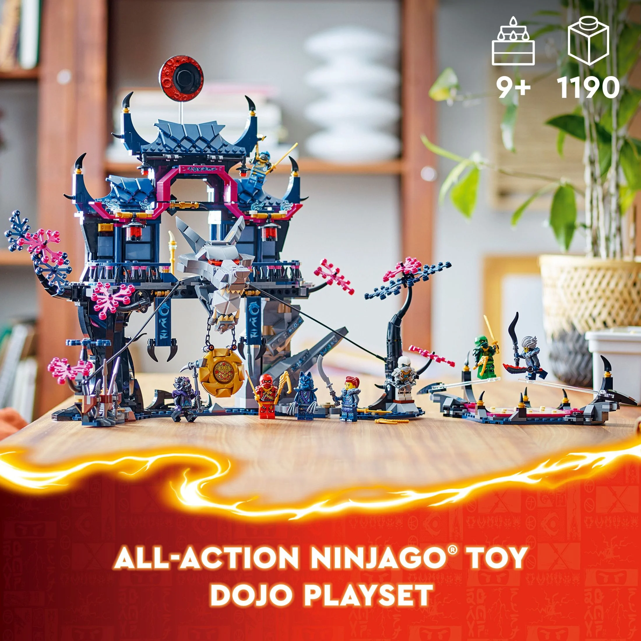 LEGO Ninjago Wolf Mask Shadow Dojo Building Toy - Pretend Play Ninja Figures & Playset - Toys for Boys & Girls, Ages 9+ Years - W/ 8 Minifigures - 71813 - Image 3