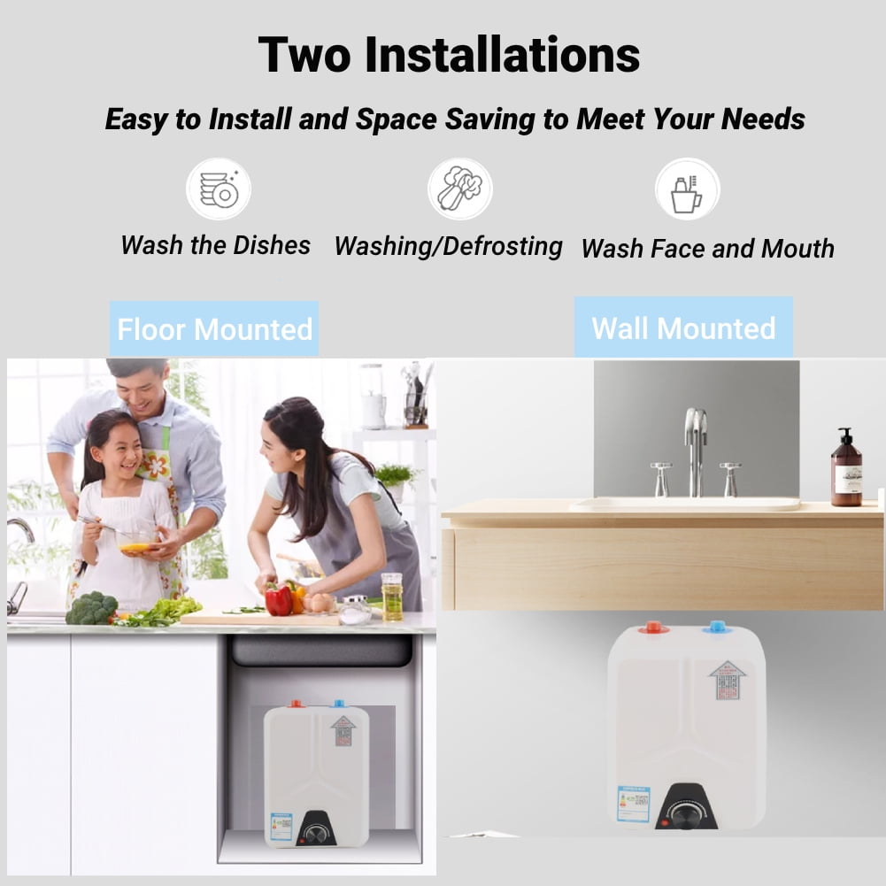 1500W 8L Electric Mini Water Heater Kitchen Shower Hot Water Heating System for Bathroom,2018 - Image 5