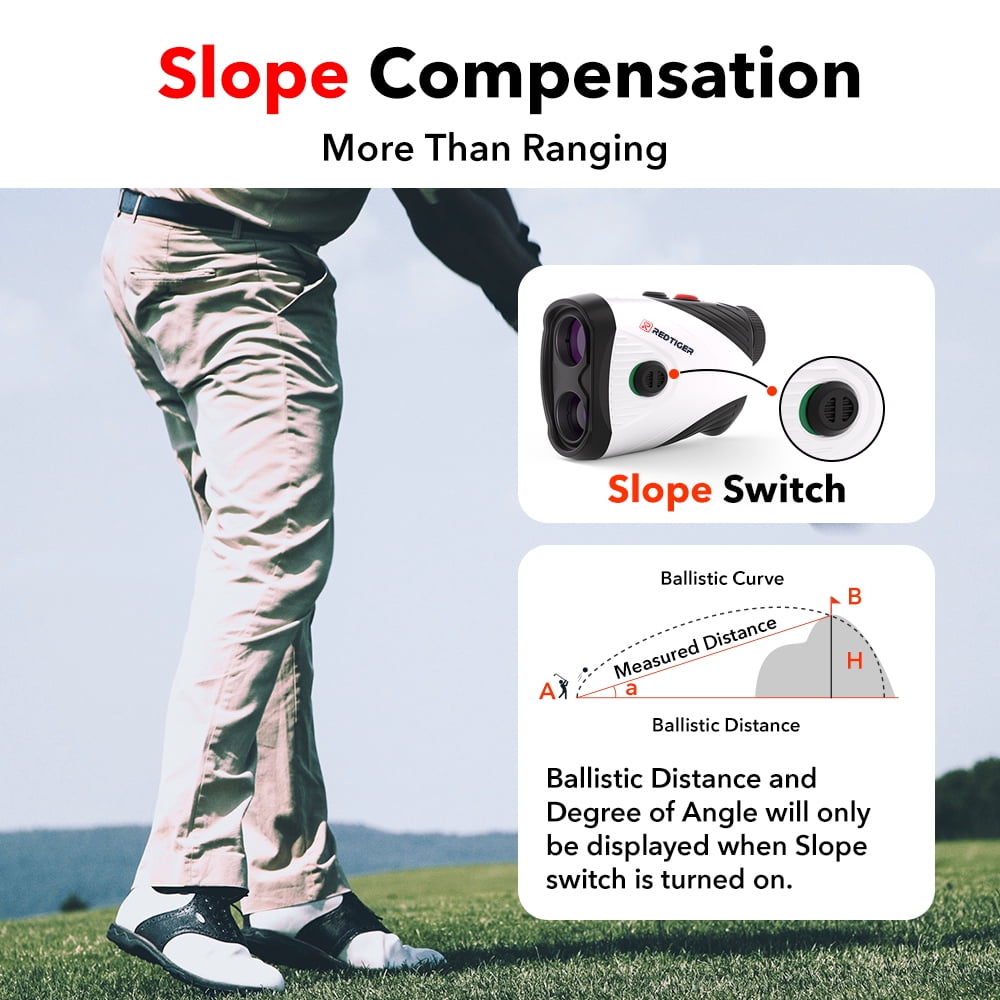 REDTIGER Laser Golf/Hunting Rangefinder, 7X Magnification Clear View 1200 Yards Laser Range Finder, Slope Measurement, Flag Pole Lockin, Short - Image 8