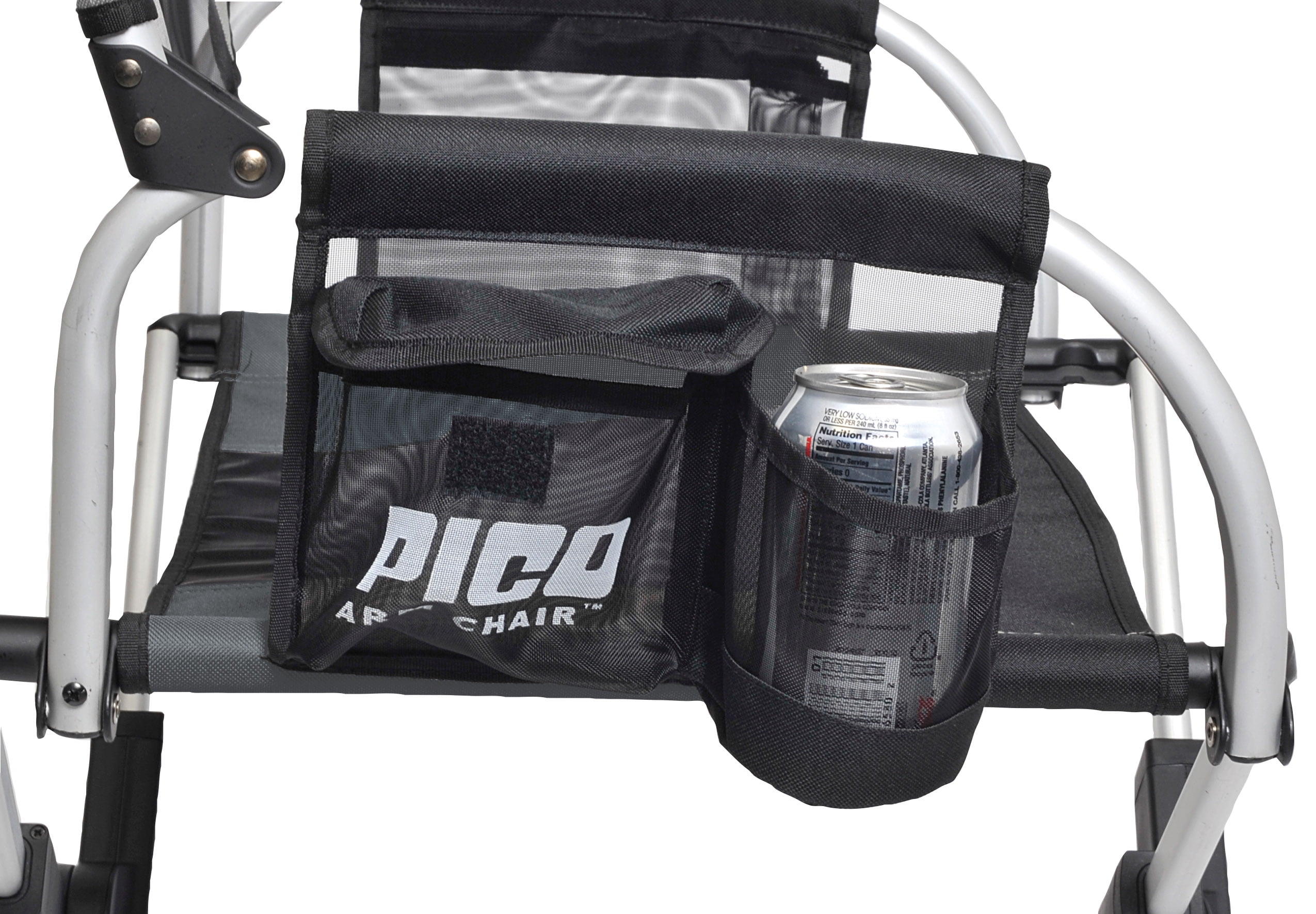 GCI Outdoor Pico Arm Chair Folding Director's Camp Seat, Mercury Gray - Image 3